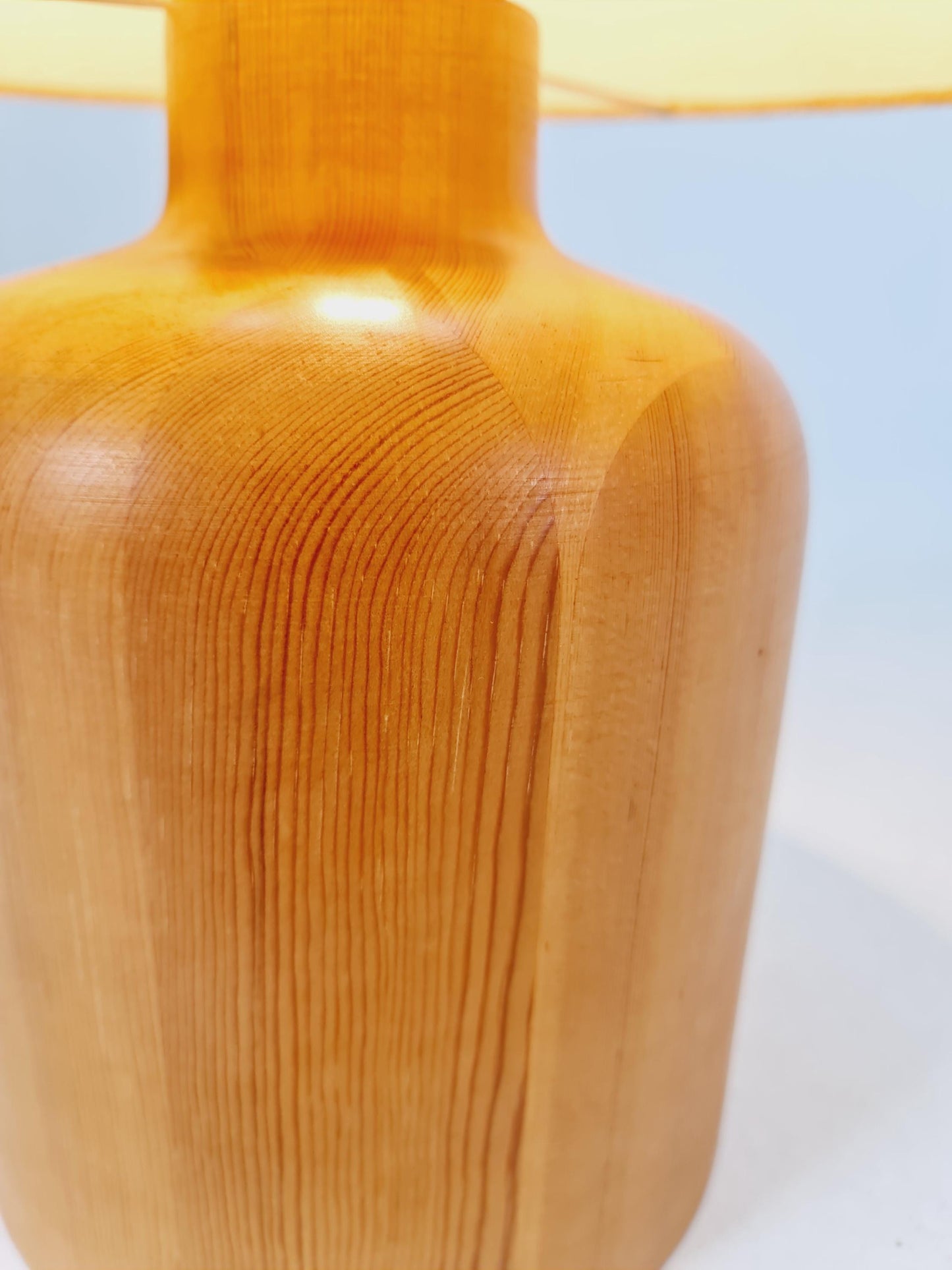Mid century solid Pine wood table lamp by Bestorm, 1960s