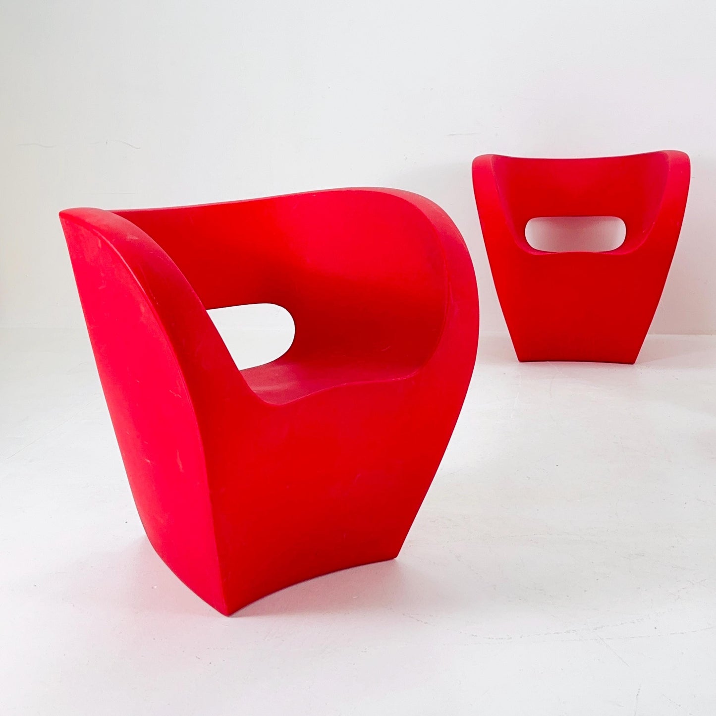 Set of 4 Lounge Ron Arad Little Albert red Chairs by Moroso Italy 2000s