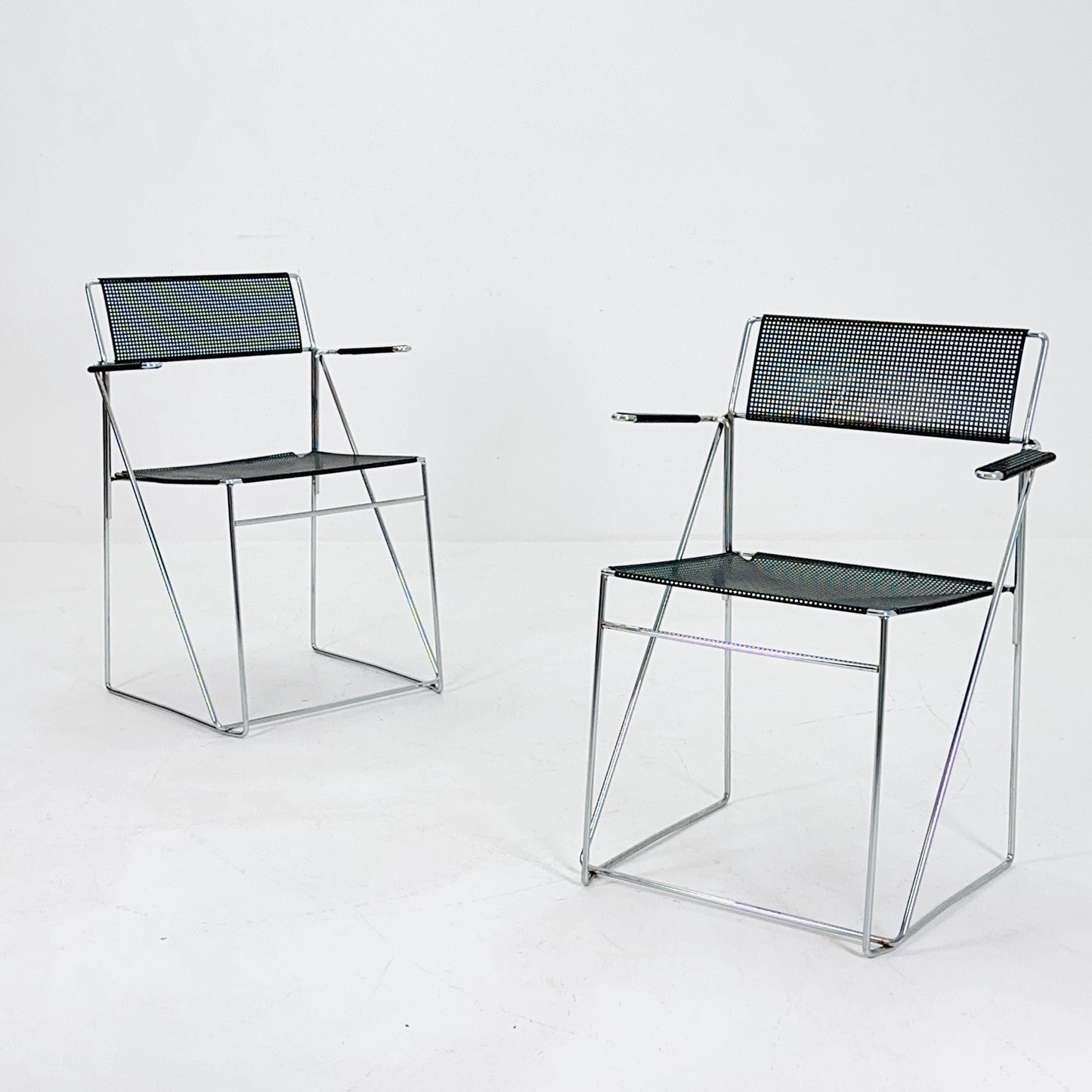 Set of 2 X-Line Armchairs by Niels Jørgen Haugesen for Hybodan AS, 1970s