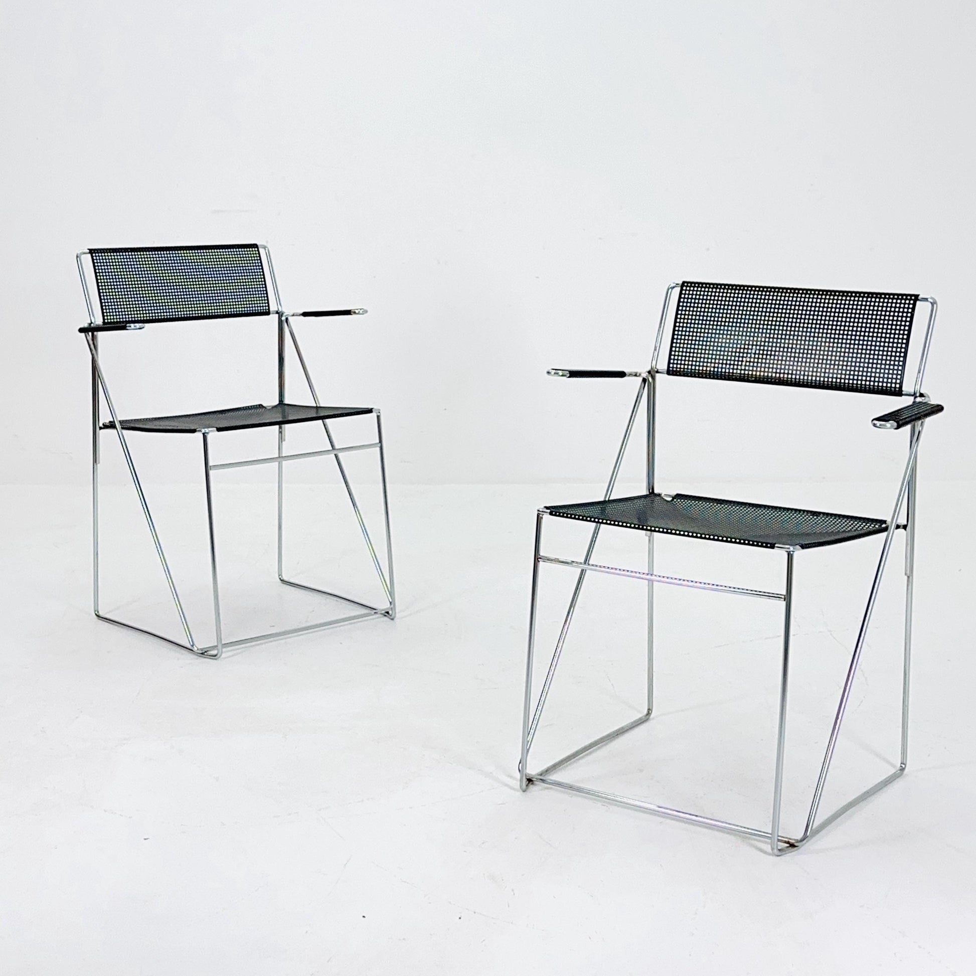 Set of 2 X-Line Armchairs by Niels Jørgen Haugesen for Hybodan AS, 1970s