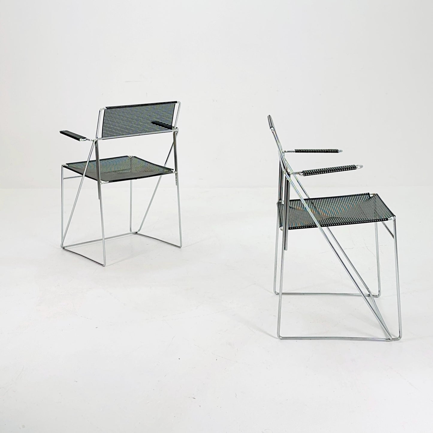 Set of 2 X-Line Armchairs by Niels Jørgen Haugesen for Hybodan AS, 1970s