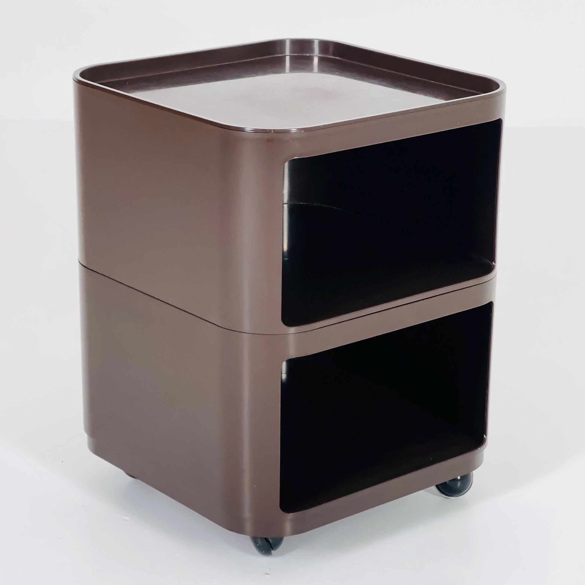 Brown Componibili Square serving trolley by Anna Castelli for Kartell - Italy 1960s model 4970
