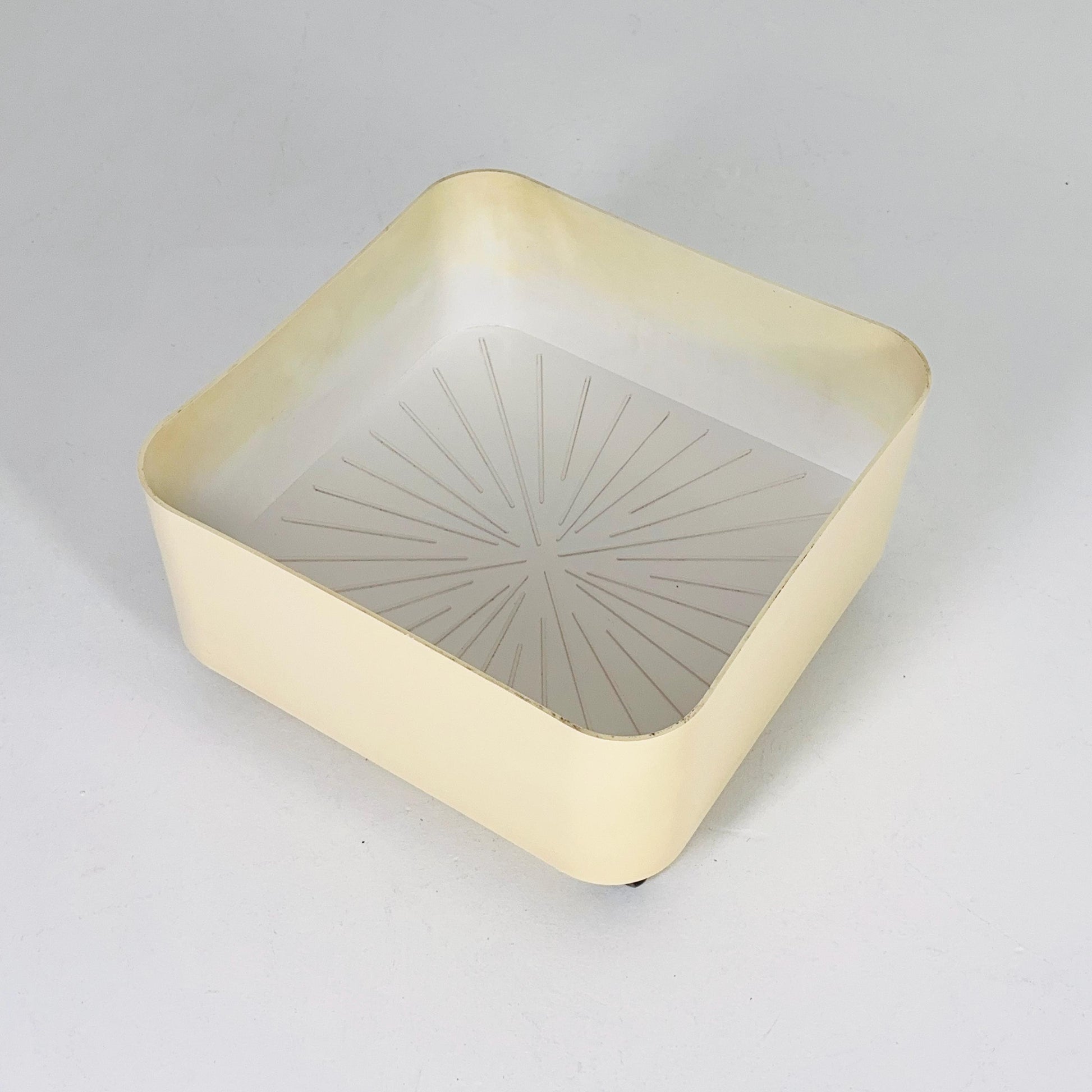 Mid century Anna Castelli Ferrieri Roll Container for Kartell, No. 4682 – Vintage Cream Beige 1970s
