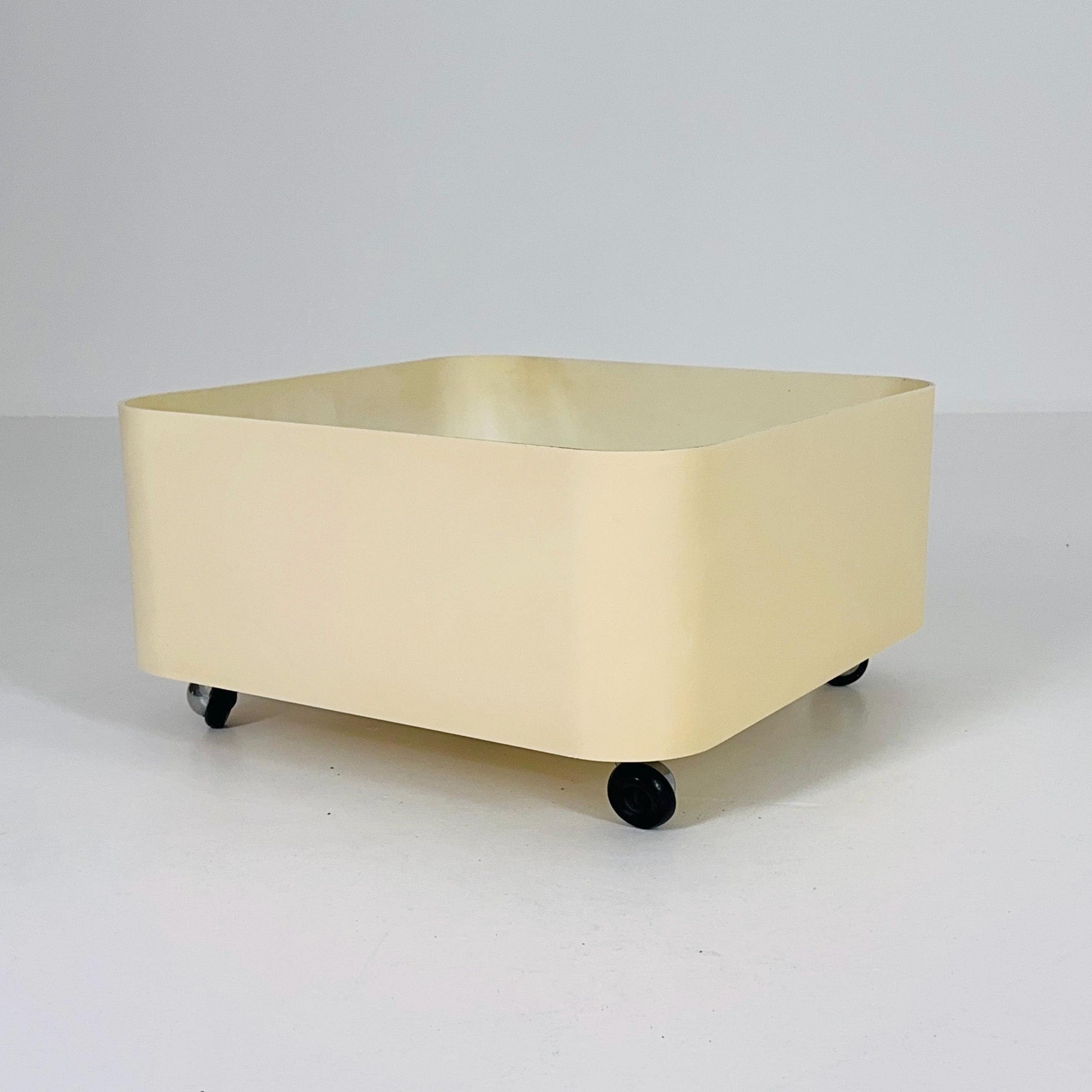 Mid century Anna Castelli Ferrieri Roll Container for Kartell, No. 4682 – Vintage Cream Beige 1970s
