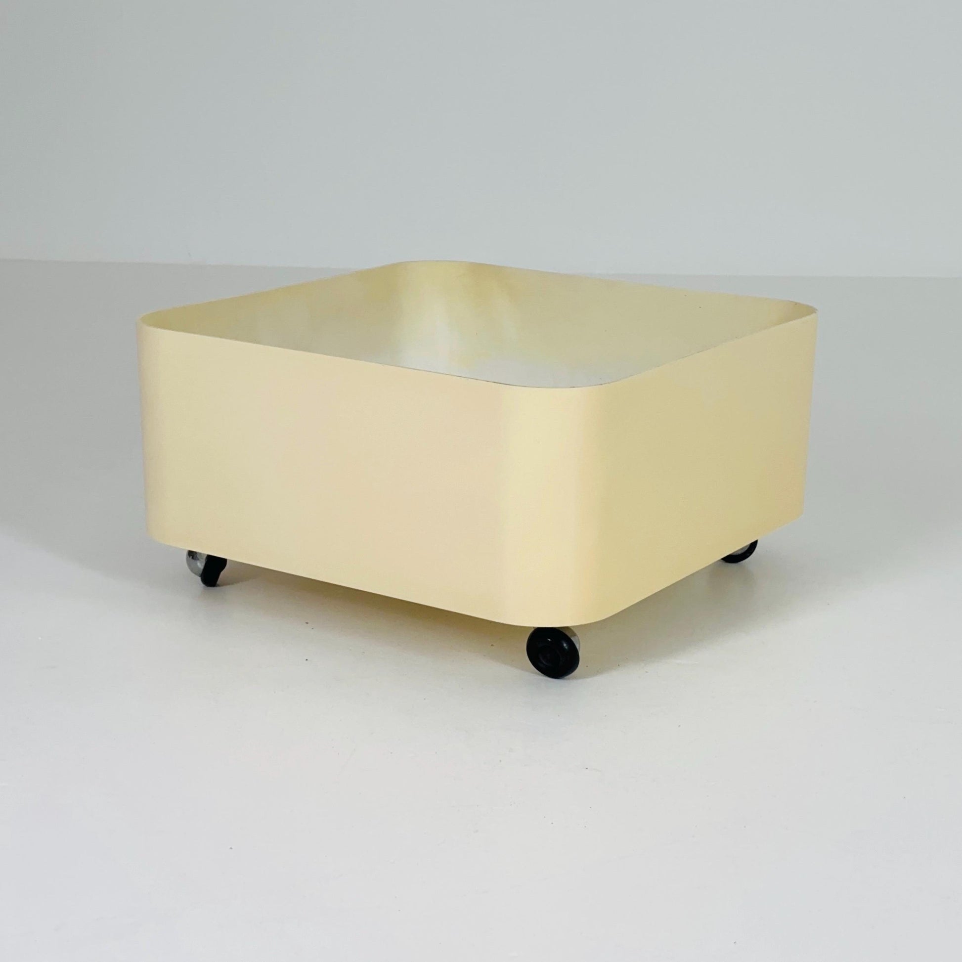 Mid century Anna Castelli Ferrieri Roll Container for Kartell, No. 4682 – Vintage Cream Beige 1970s