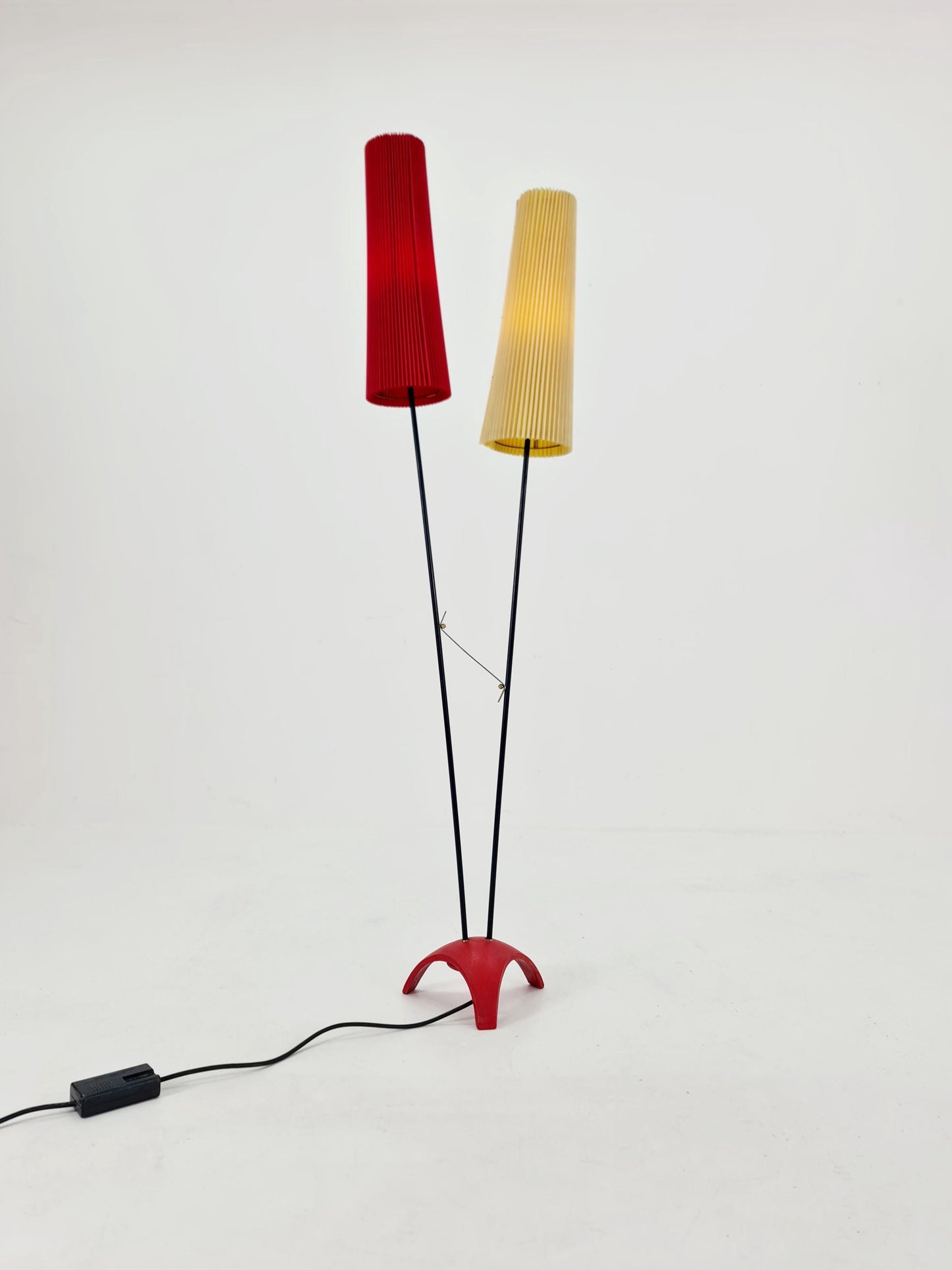EXTREME RARE brass 1950s vintage floor lamp / bag lamp mcm