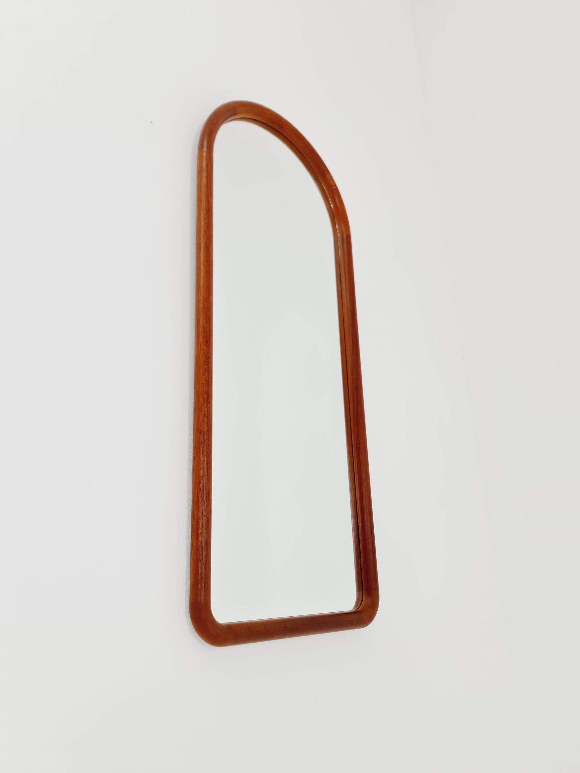 Teak Danish mid-century Modern wall-mounted mirror By Vildbjerg Möbelfabrik 1960s