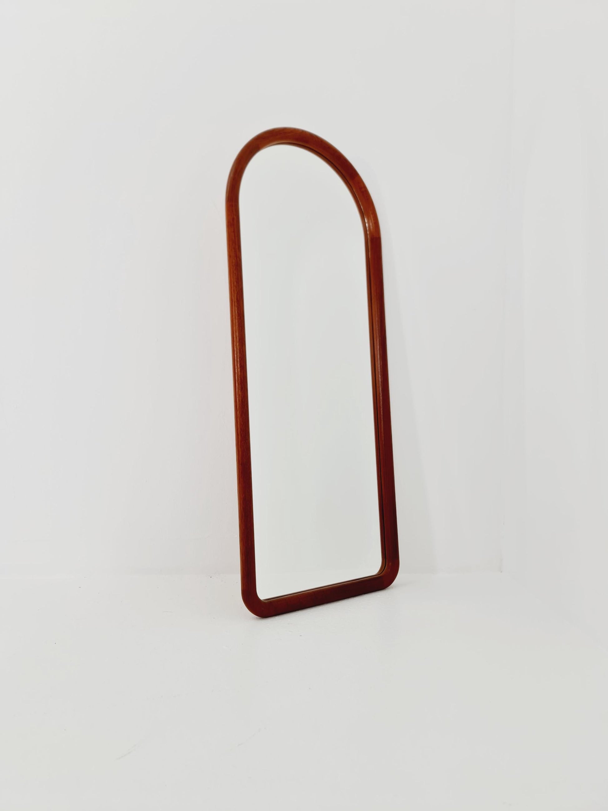 Teak Danish mid-century Modern wall-mounted mirror By Vildbjerg Möbelfabrik 1960s