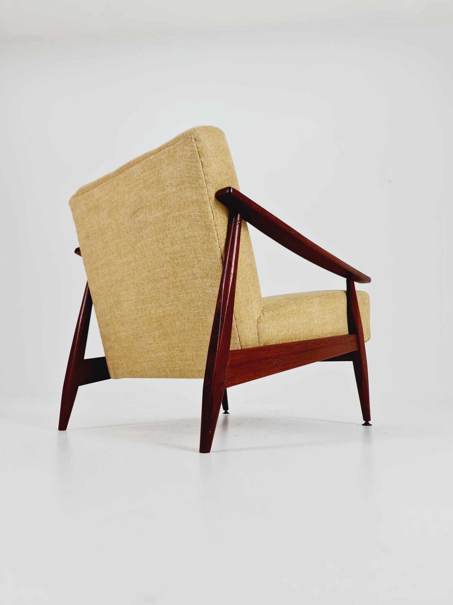 Mid Century Solid teak lounge chair/ Easy chair by Songal Denmark , 1960s