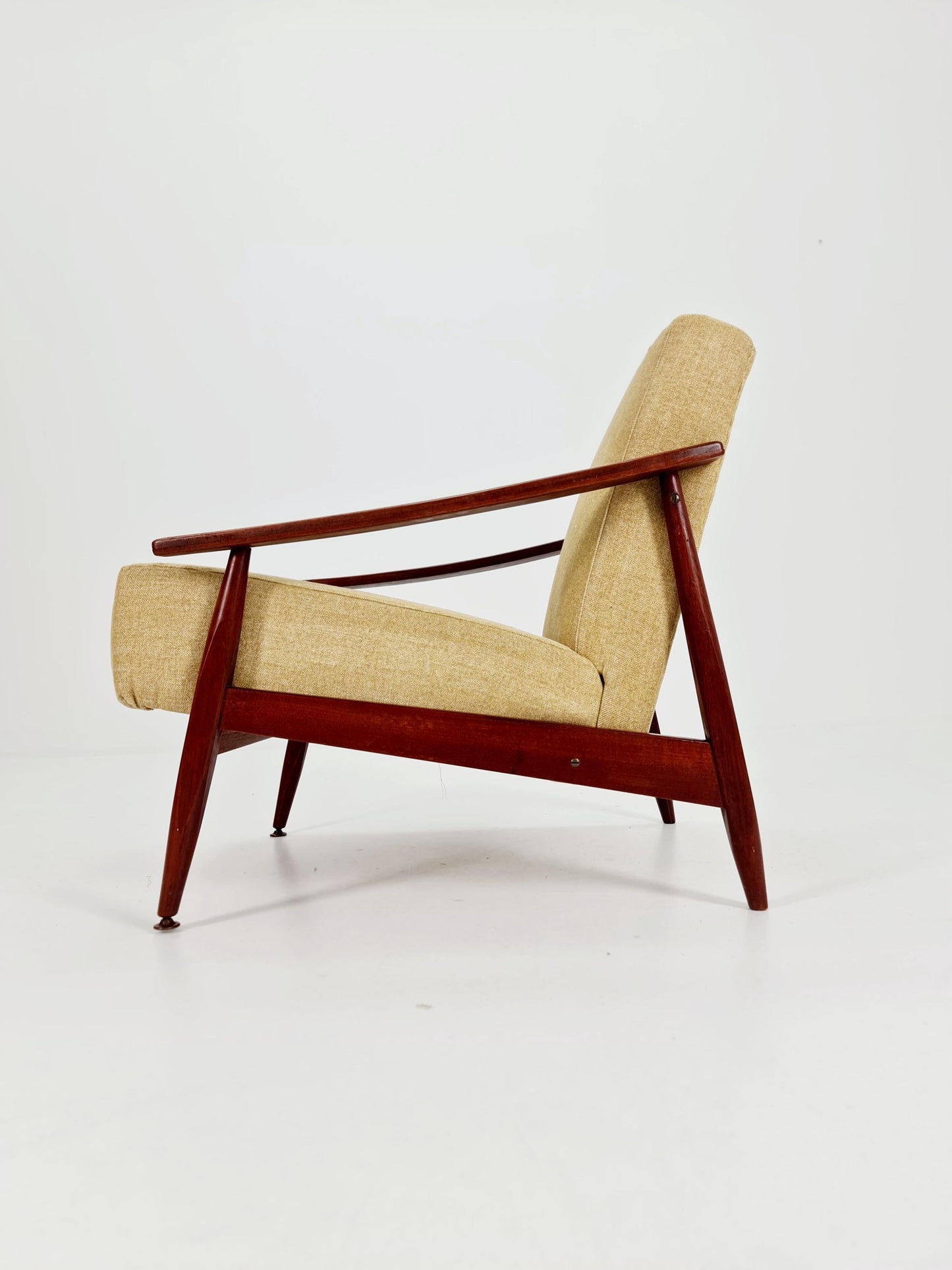 Mid Century Solid teak lounge chair/ Easy chair by Songal Denmark , 1960s