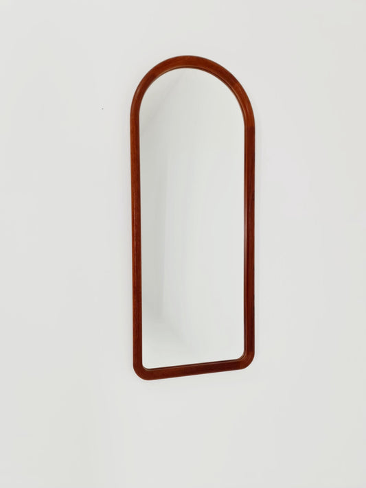 Teak Danish mid-century Modern wall-mounted mirror By Vildbjerg Möbelfabrik 1960s