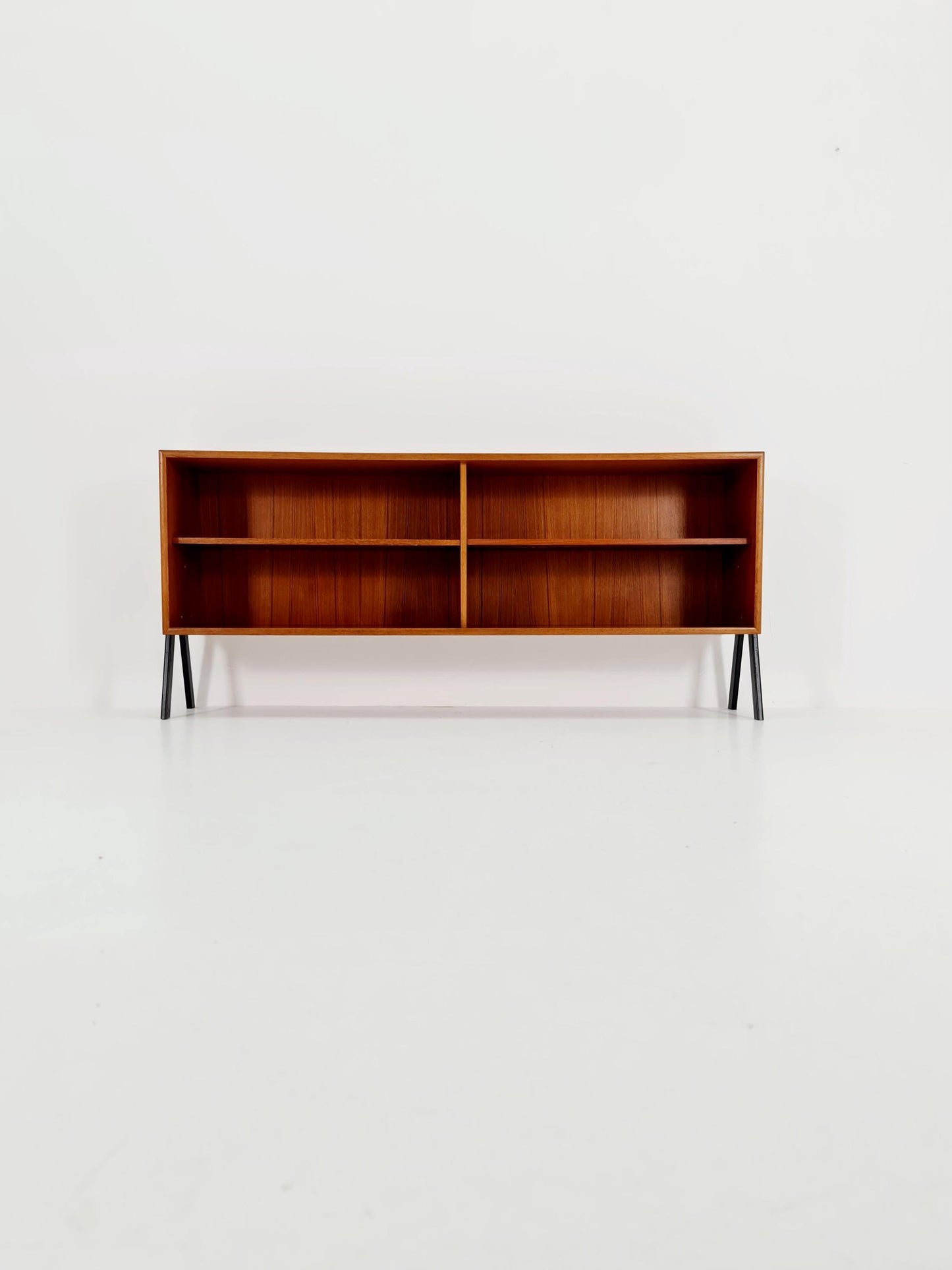 Midcentury vintage teak danish cabinet book case, 1960s
