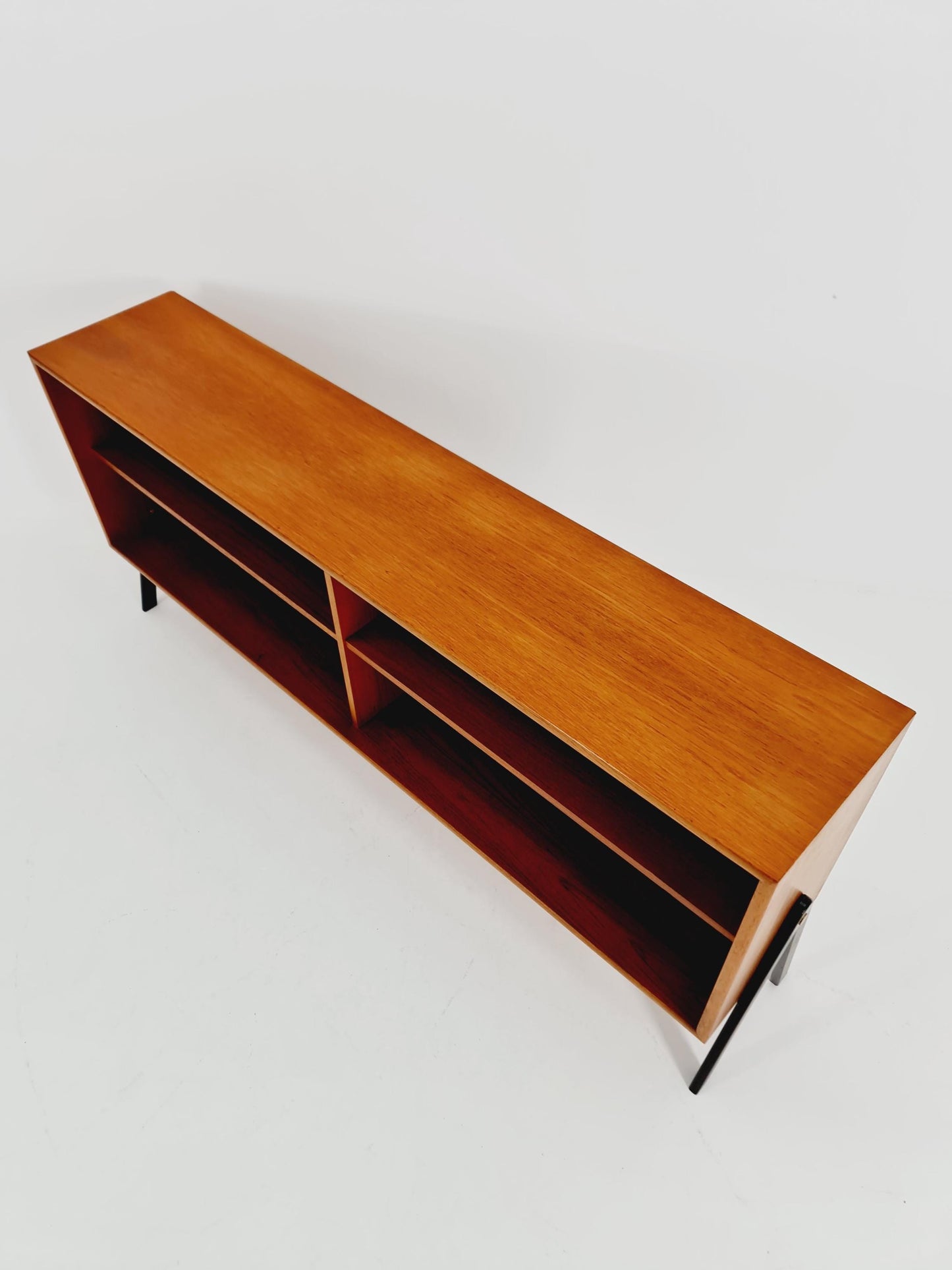 Midcentury vintage teak danish cabinet book case, 1960s