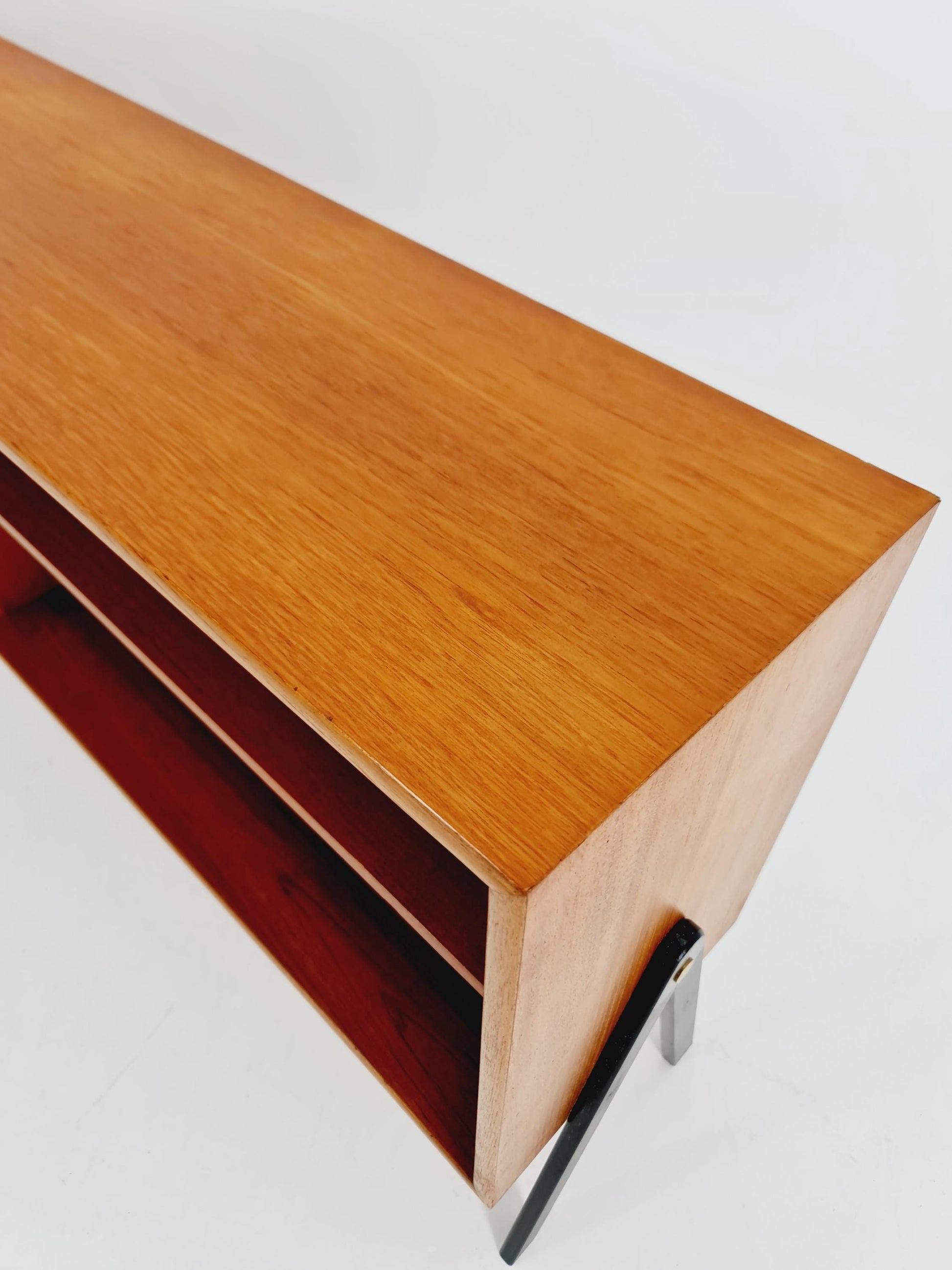 Midcentury vintage teak danish cabinet book case, 1960s