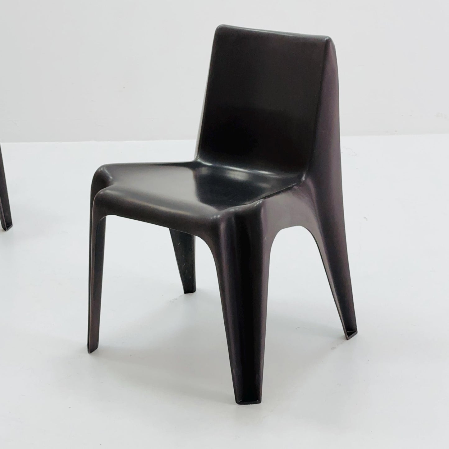 Space age Set of 2 brown Dining chairs Bofinger BA1171 chair by Helmut Bätzner,1970 Germany
