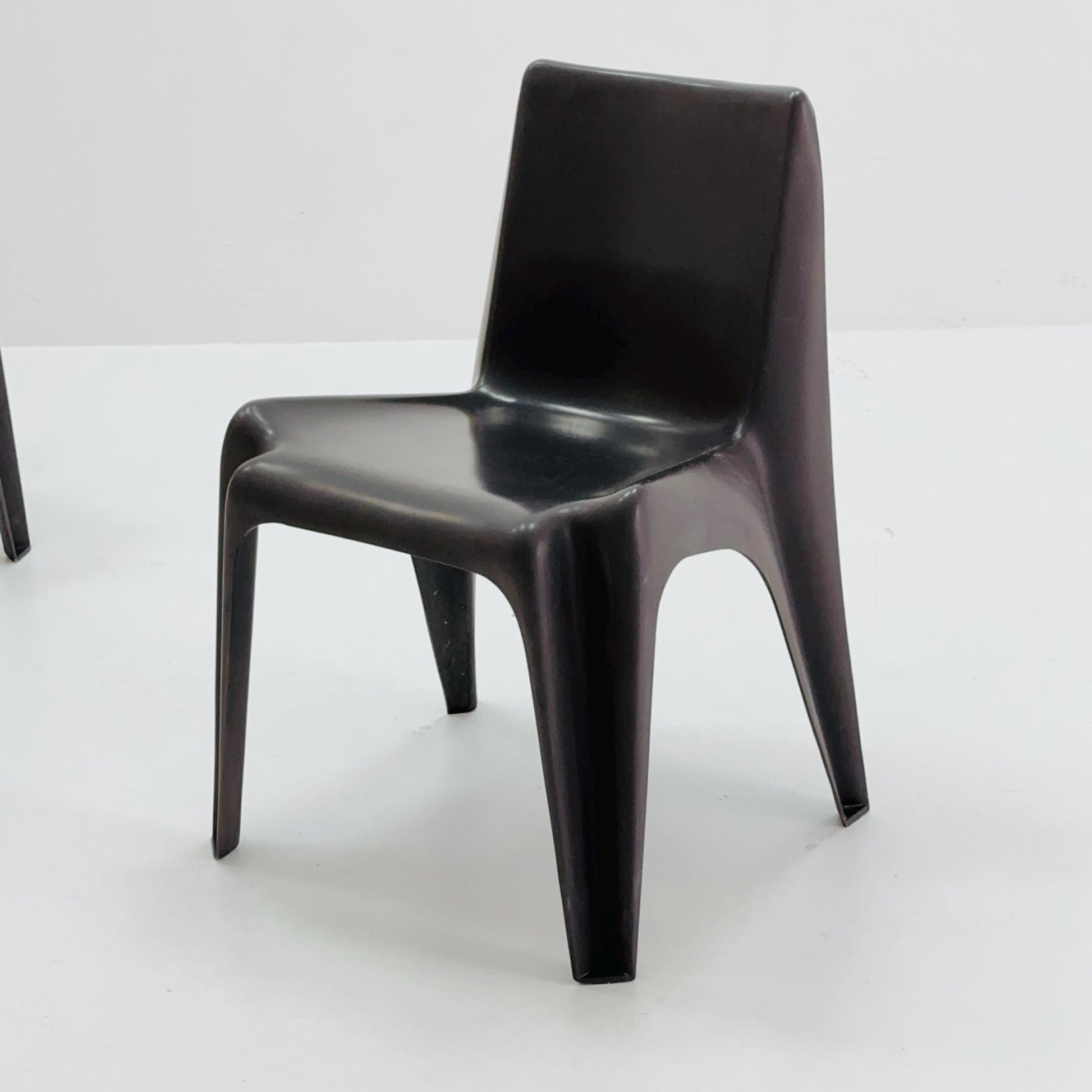 Space age Set of 2 brown Dining chairs Bofinger BA1171 chair by Helmut Bätzner,1970 Germany
