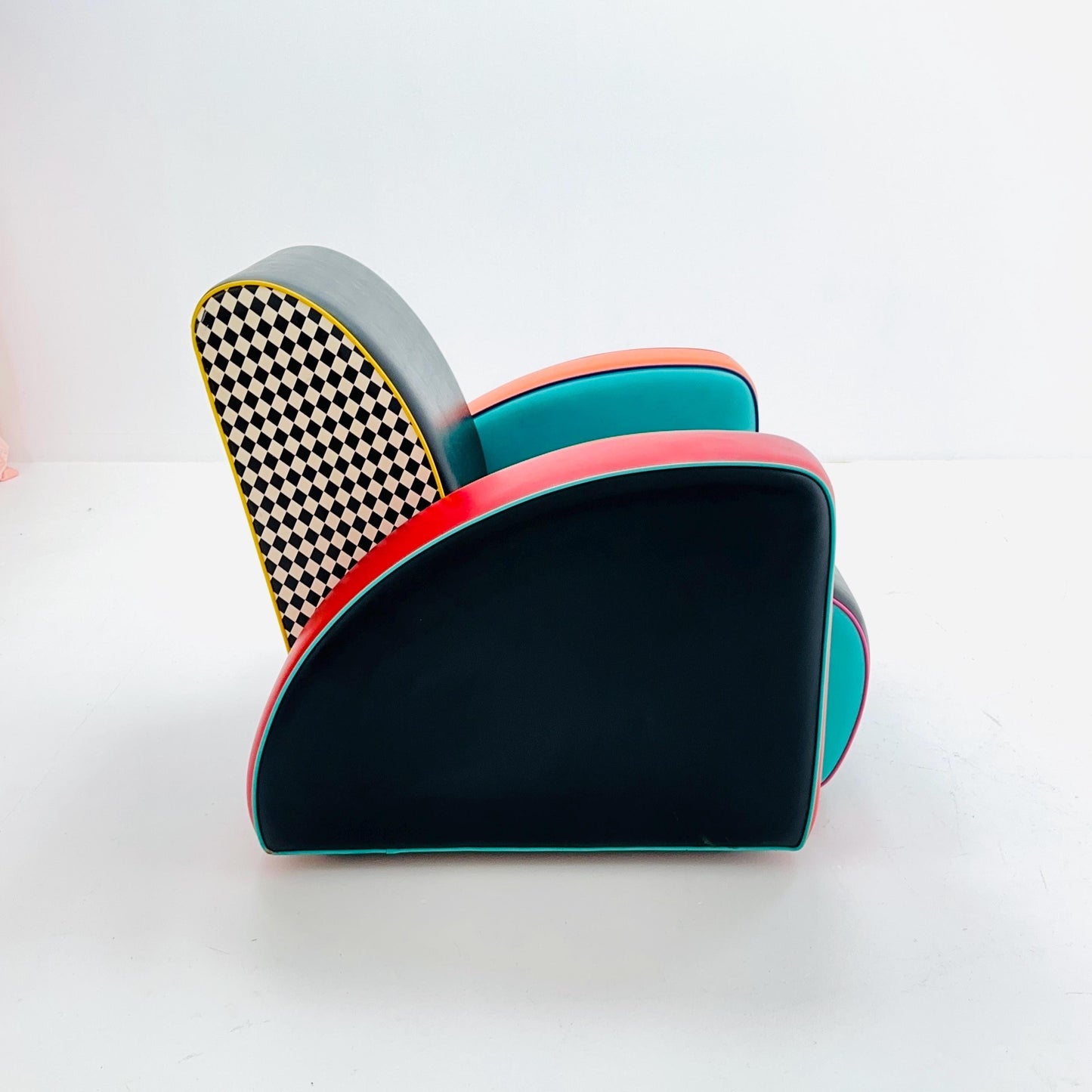 Mid century Harry Segil Pop Art Prismatic "Queen Mary" club chair ,1980s