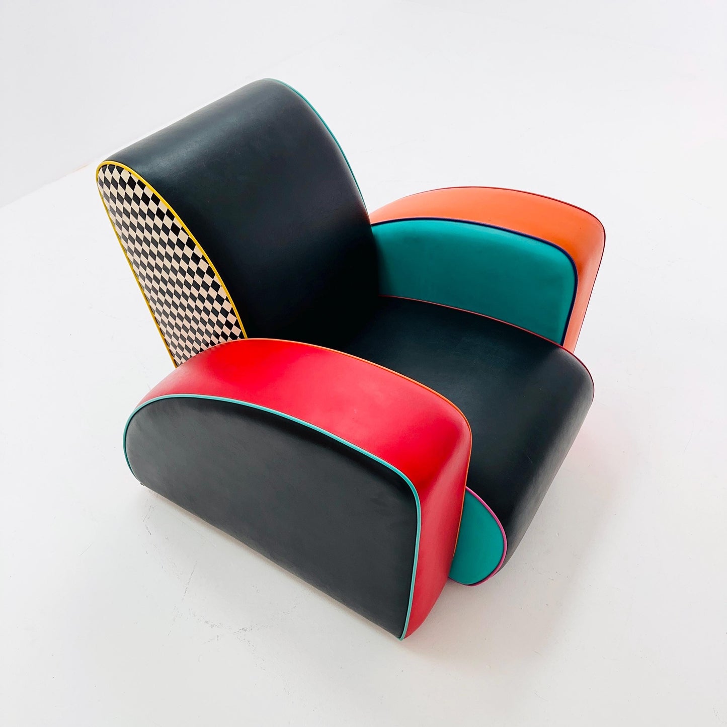 Mid century Harry Segil Pop Art Prismatic "Queen Mary" club chair ,1980s