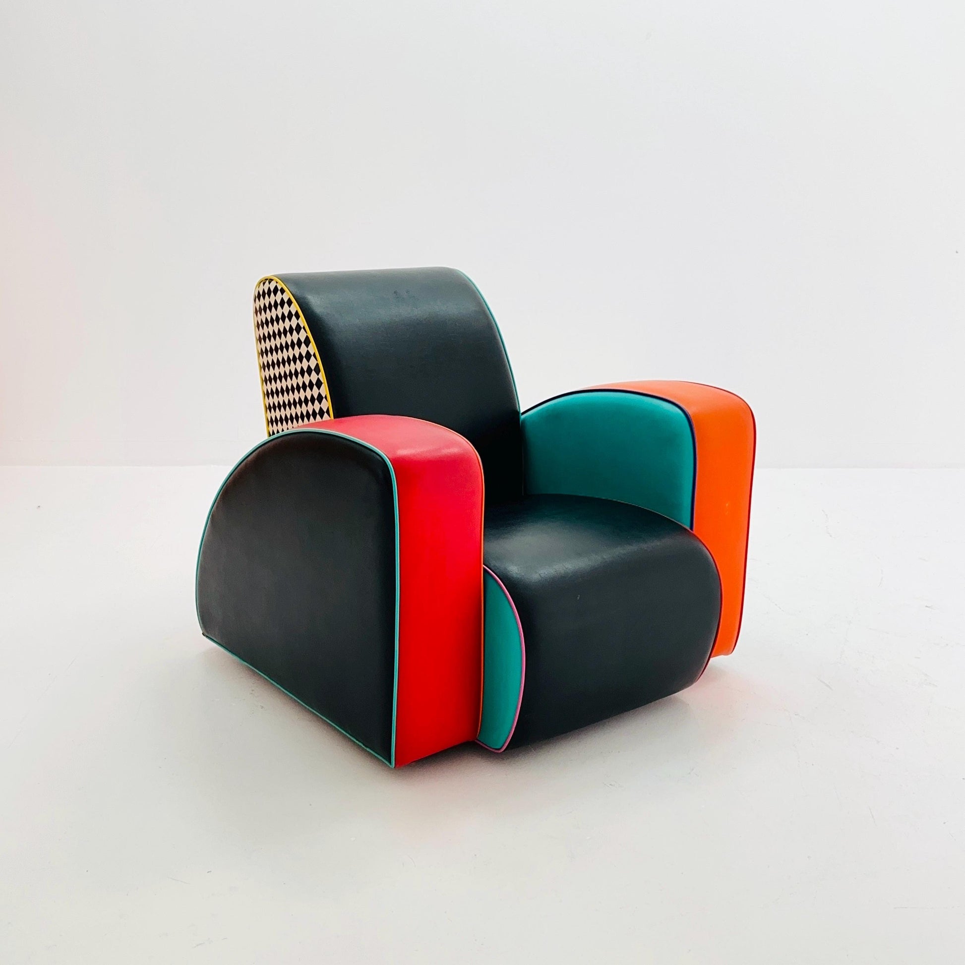 Mid century Harry Segil Pop Art Prismatic "Queen Mary" club chair ,1980s