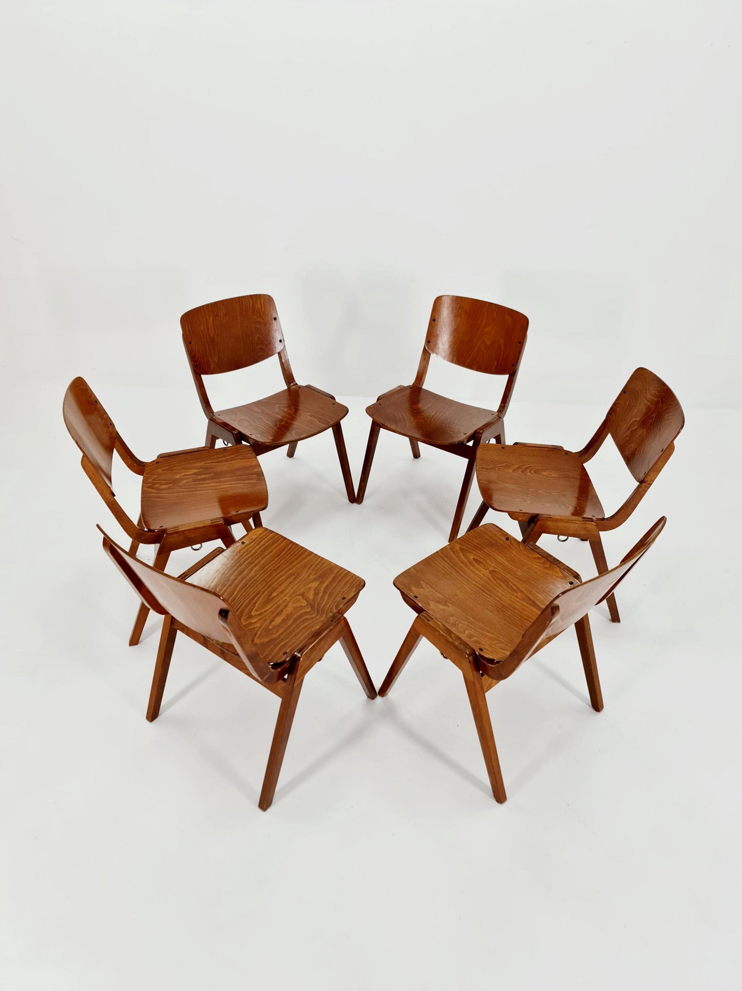1 of 6 Mid century Bauhaus Dining Chairs By Thonet , Germany , 1960s