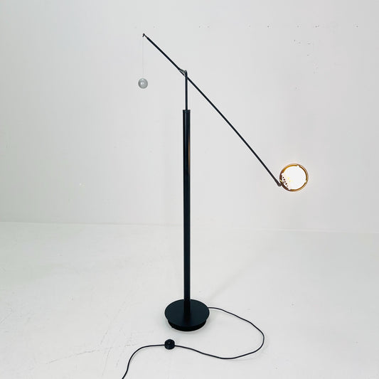 Mid century Nestore Lettura Postmodern Cantilever Floor Lamp by Carlo Forcolini For Artemide Italy 1980s
