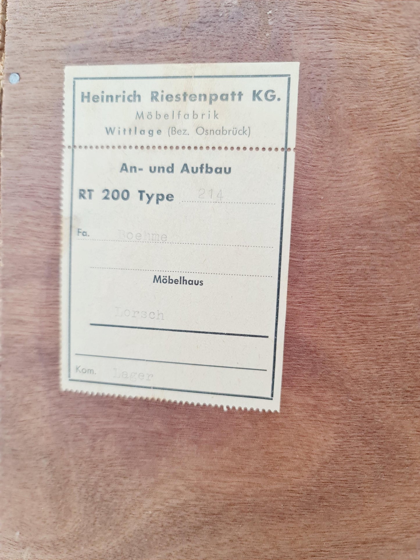 Mid-Century German vintage Sideboard by Heinrich Riestenpatt model RT 200 TYP , 1960s