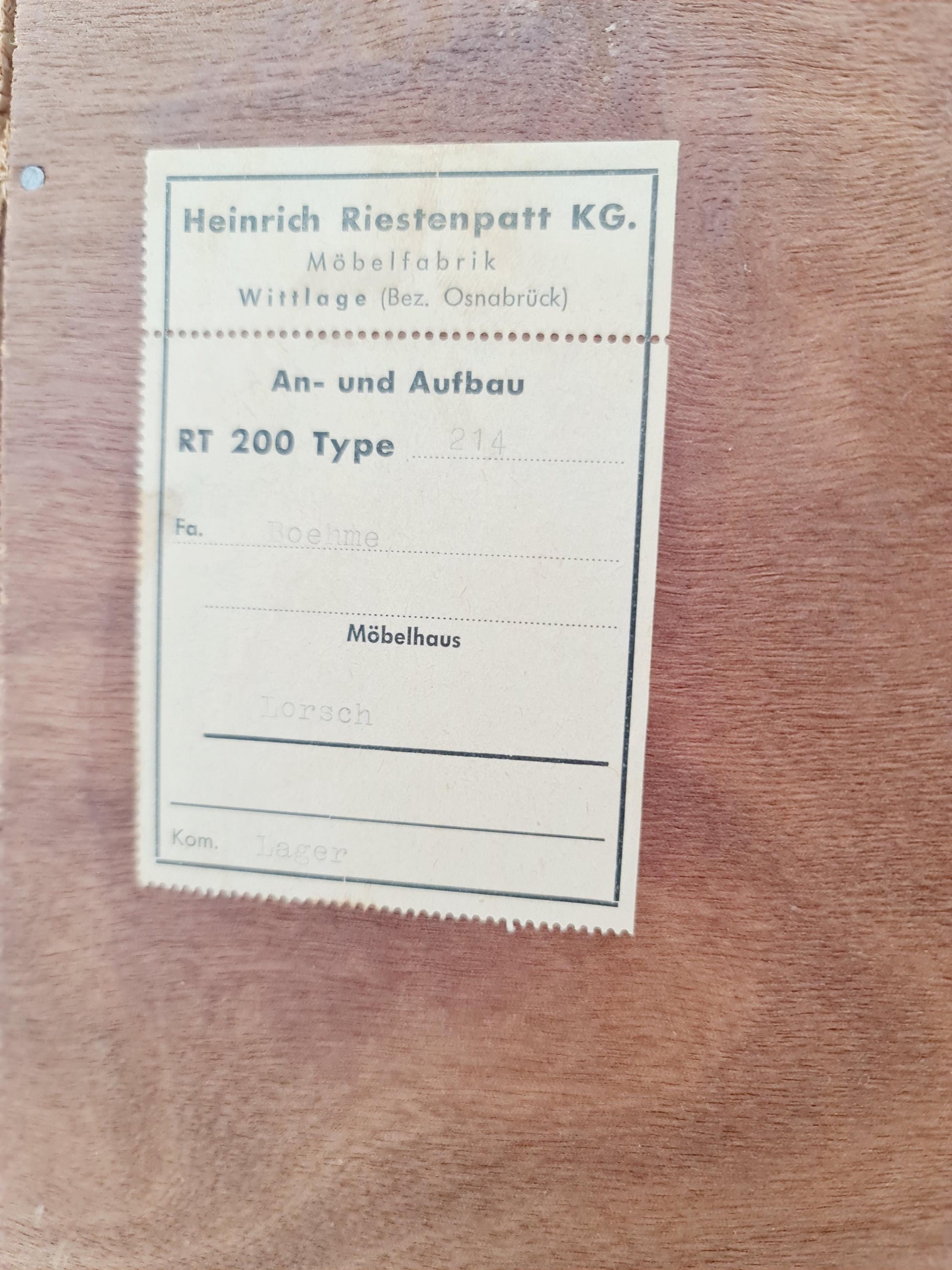 Mid-Century German vintage Sideboard by Heinrich Riestenpatt model RT 200 TYP , 1960s