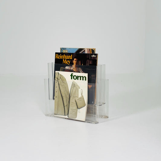 Mid-Century Modern Magazine Rack with 4 Compartments by Giotto Stoppino for Kartell, 1970s model 4676 Italy