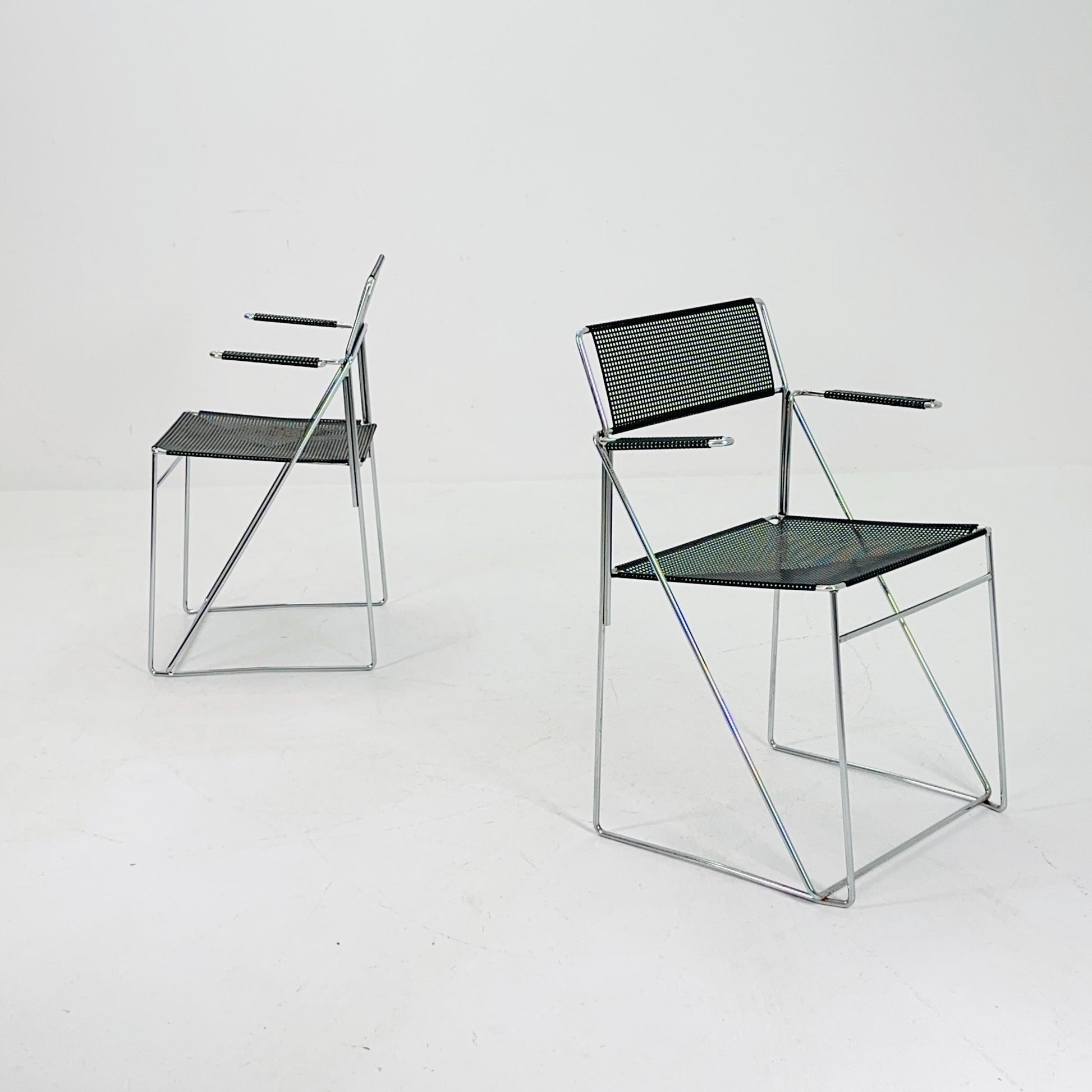 Set of 2 X-Line Armchairs by Niels Jørgen Haugesen for Hybodan AS, 1970s