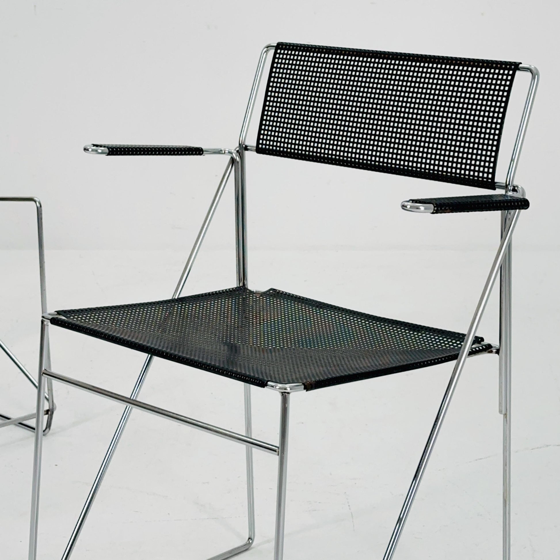 Set of 2 X-Line Armchairs by Niels Jørgen Haugesen for Hybodan AS, 1970s