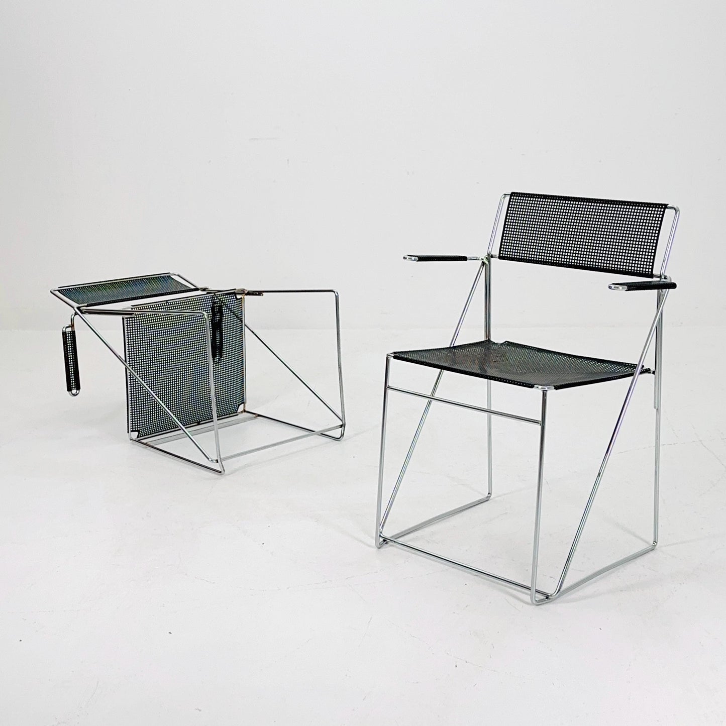 Set of 2 X-Line Armchairs by Niels Jørgen Haugesen for Hybodan AS, 1970s