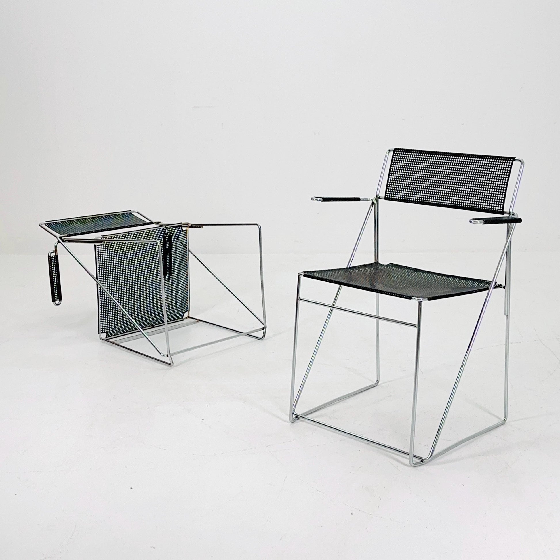 Set of 2 X-Line Armchairs by Niels Jørgen Haugesen for Hybodan AS, 1970s