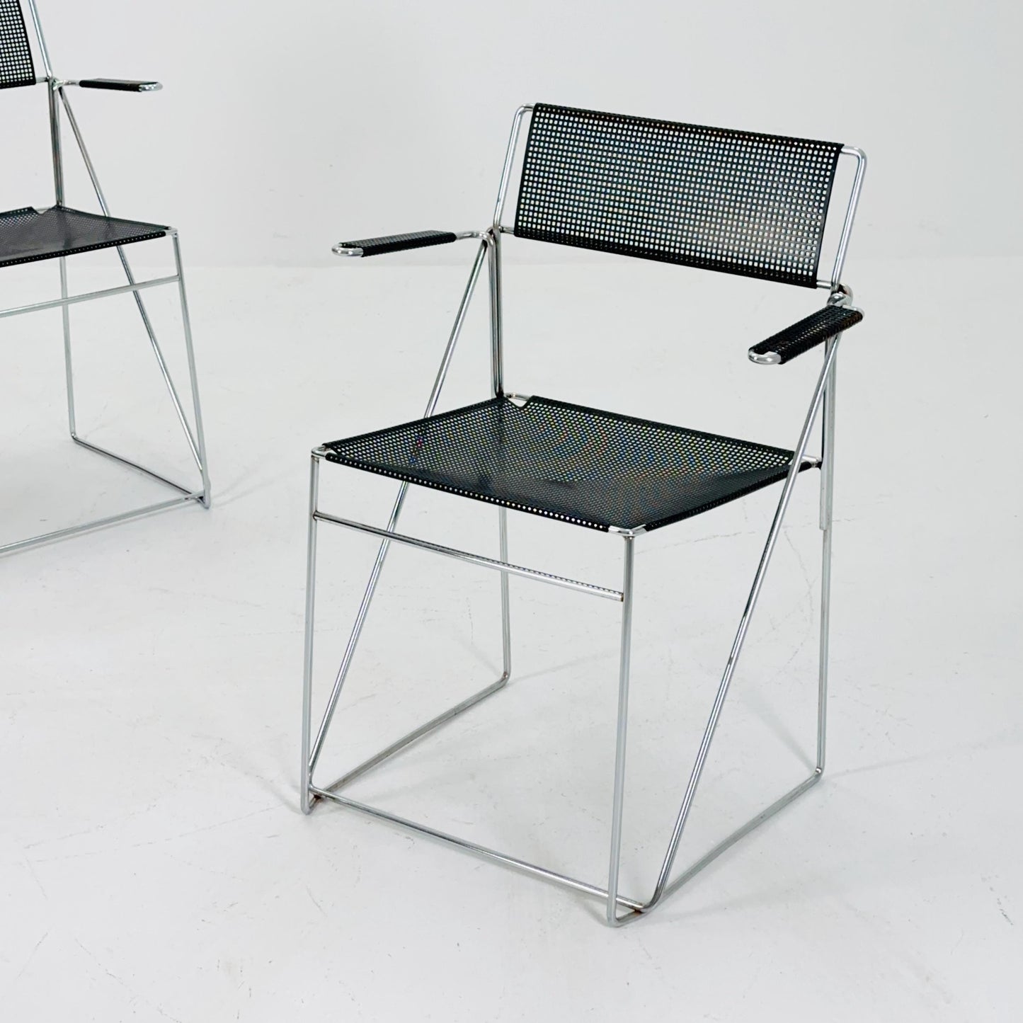 Set of 2 X-Line Armchairs by Niels Jørgen Haugesen for Hybodan AS, 1970s