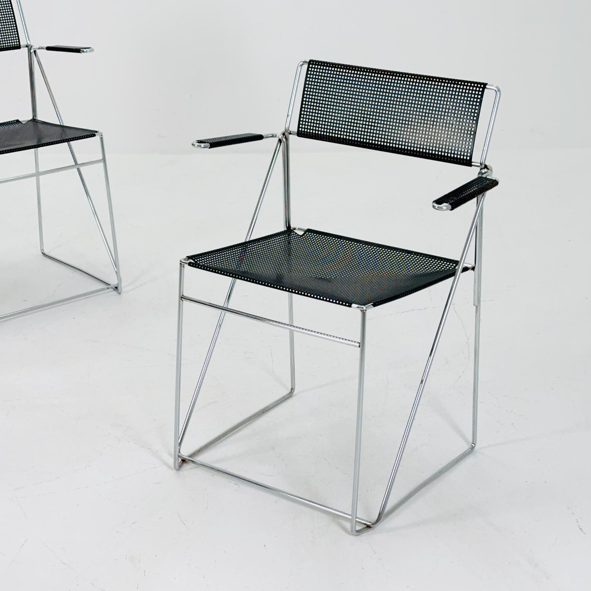 Set of 2 X-Line Armchairs by Niels Jørgen Haugesen for Hybodan AS, 1970s