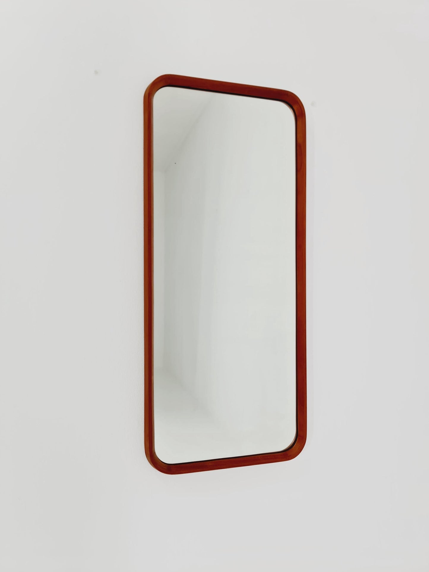 Teak Danish mid-century Modern wall-mounted mirror, 1960s