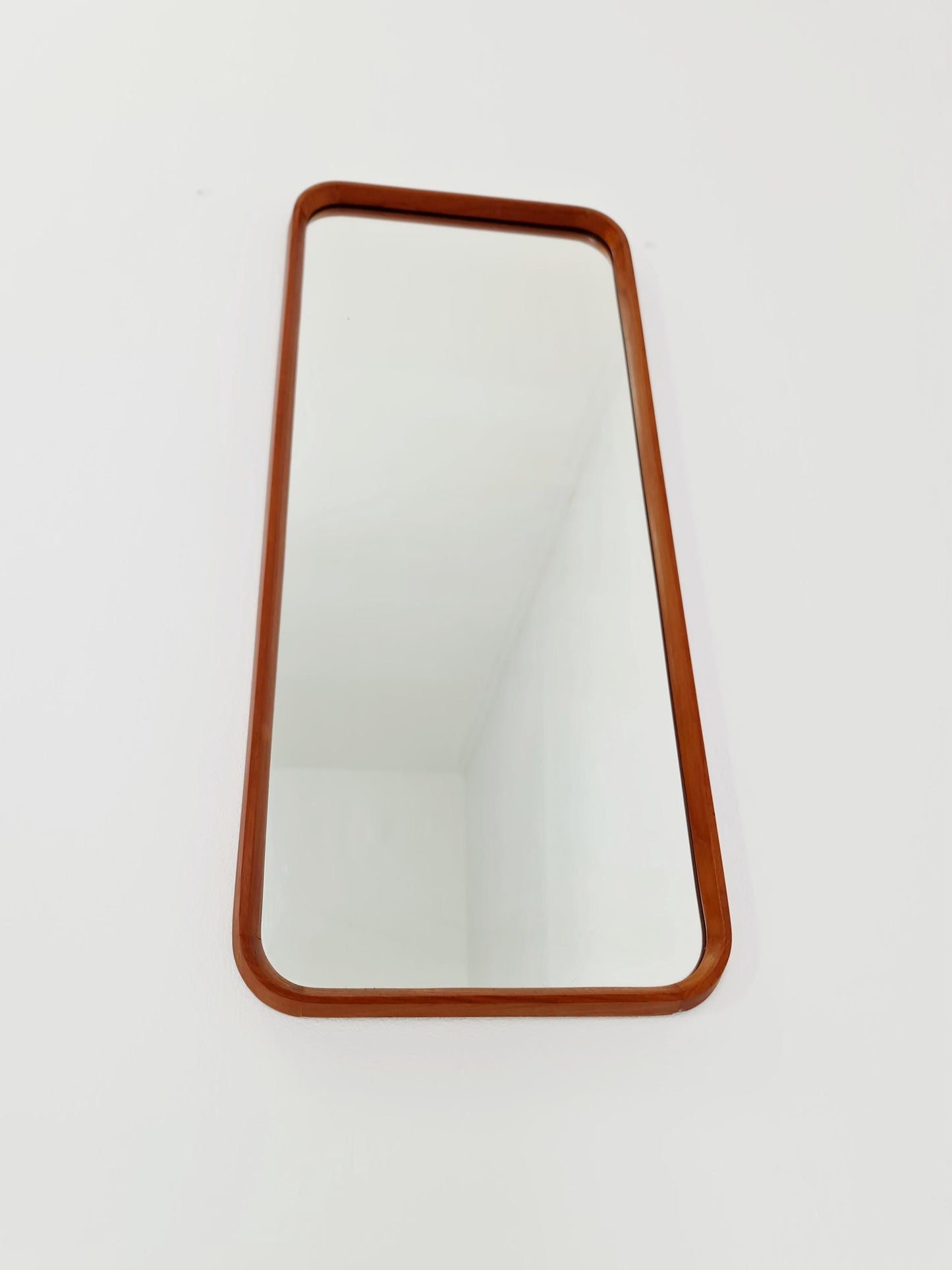 Teak Danish mid-century Modern wall-mounted mirror, 1960s