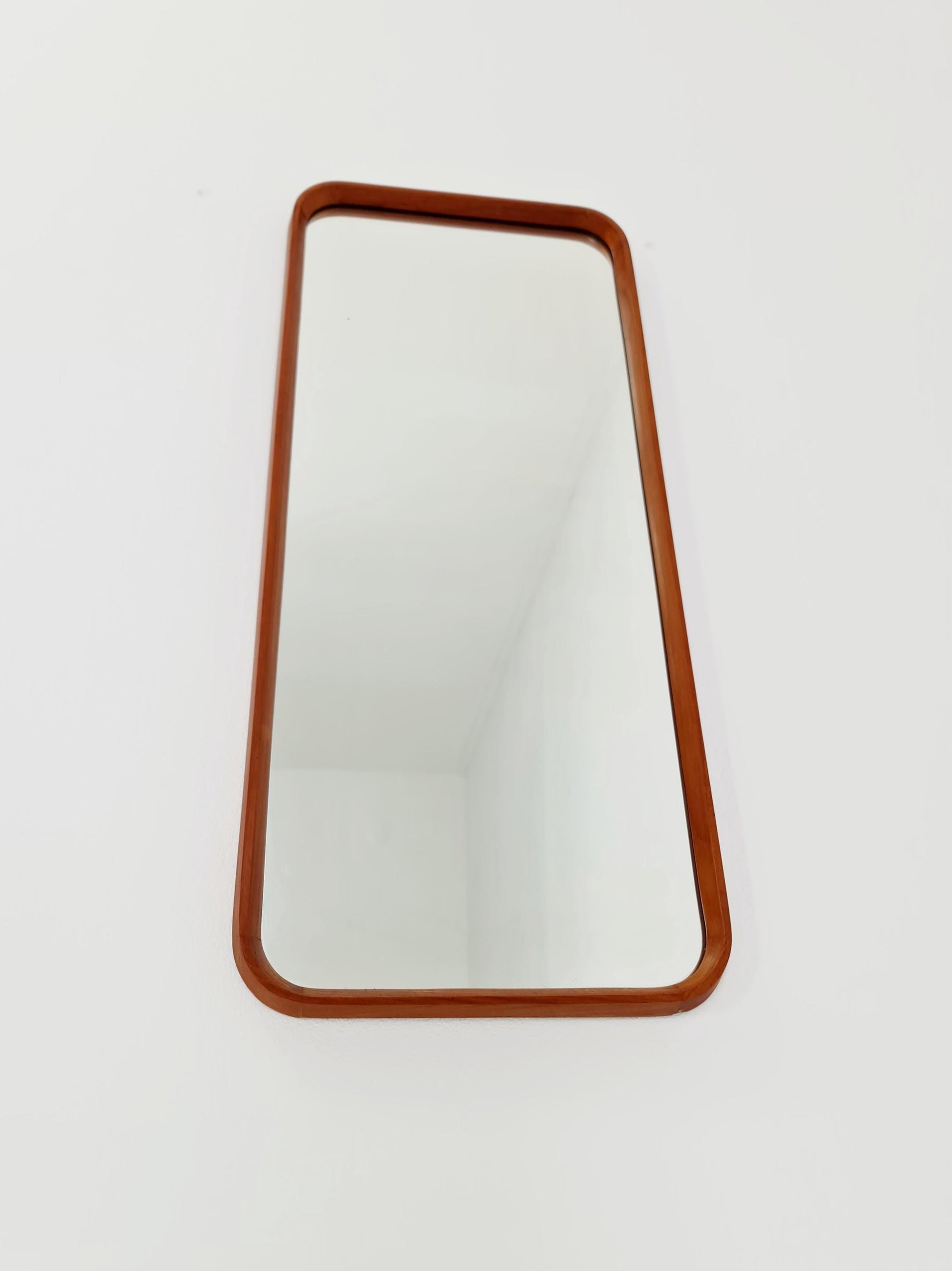 Teak Danish mid-century Modern wall-mounted mirror, 1960s