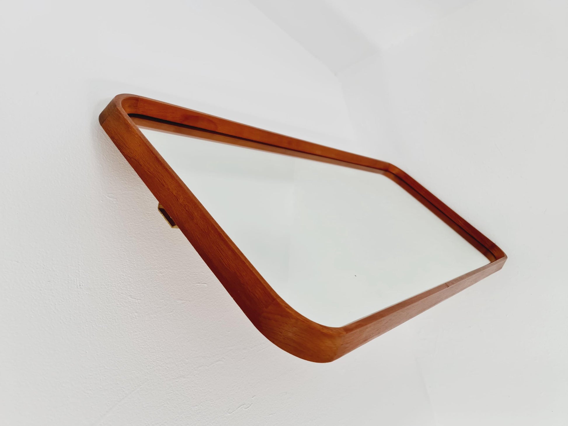 Teak Danish mid-century Modern wall-mounted mirror, 1960s