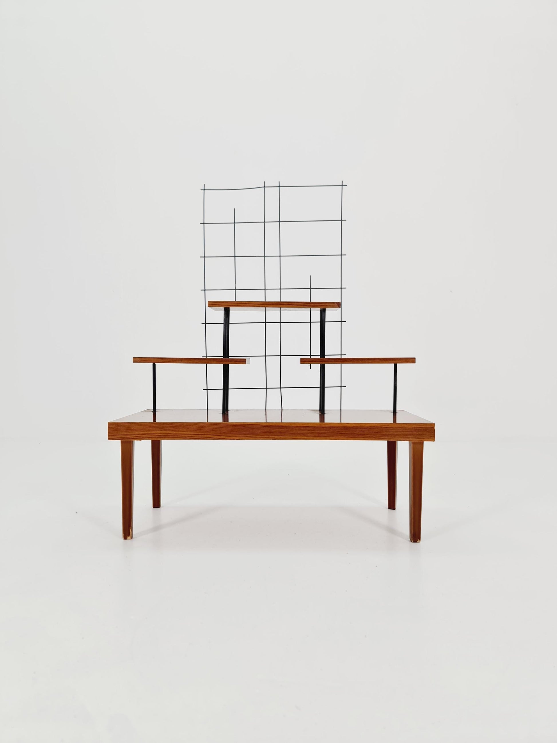 Big 1950s German Plant Stand, Vintage Mid-Century Minimalist Indoor Plant Stand Side Table Retro flower table