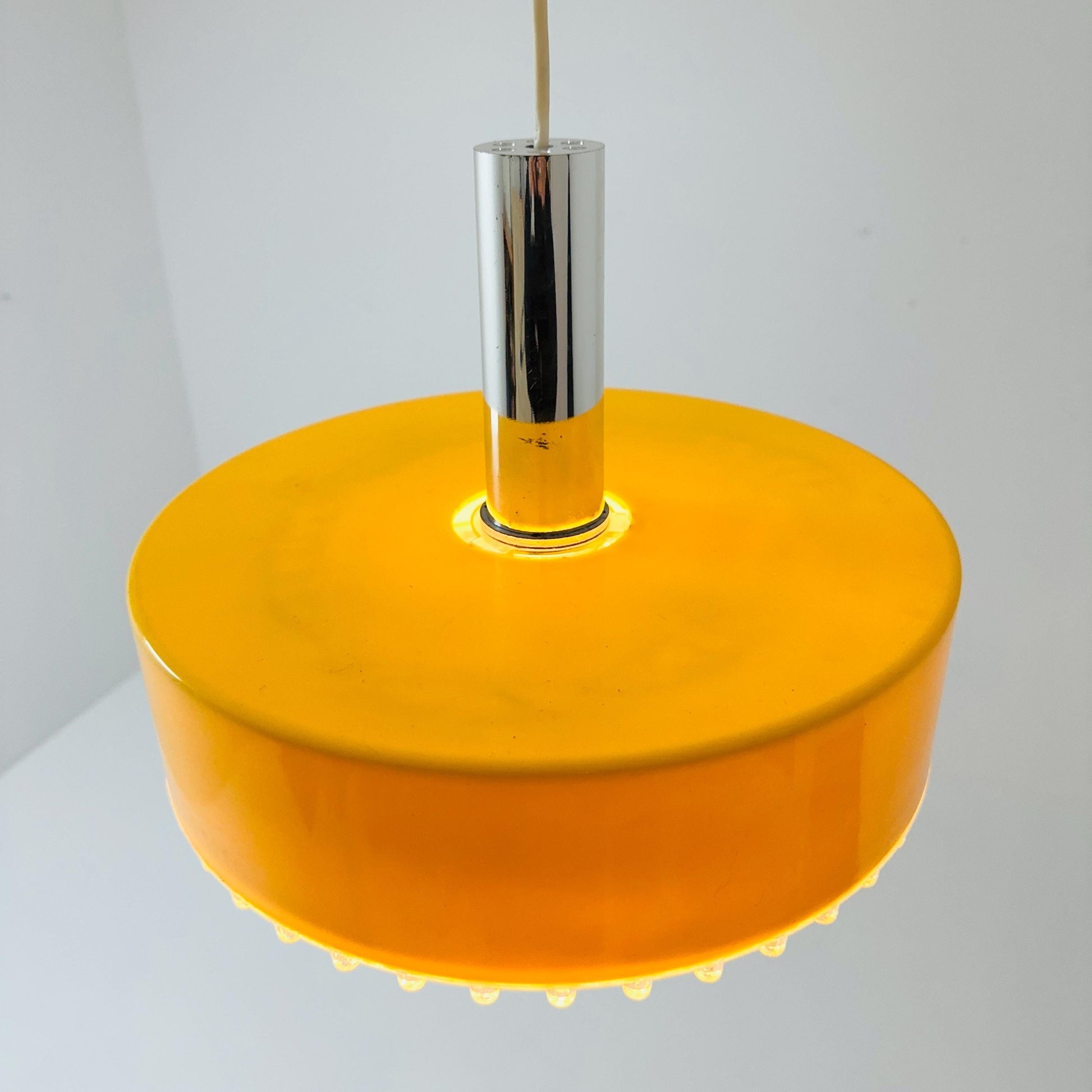 Space Age yellow pendant lamp 1980s