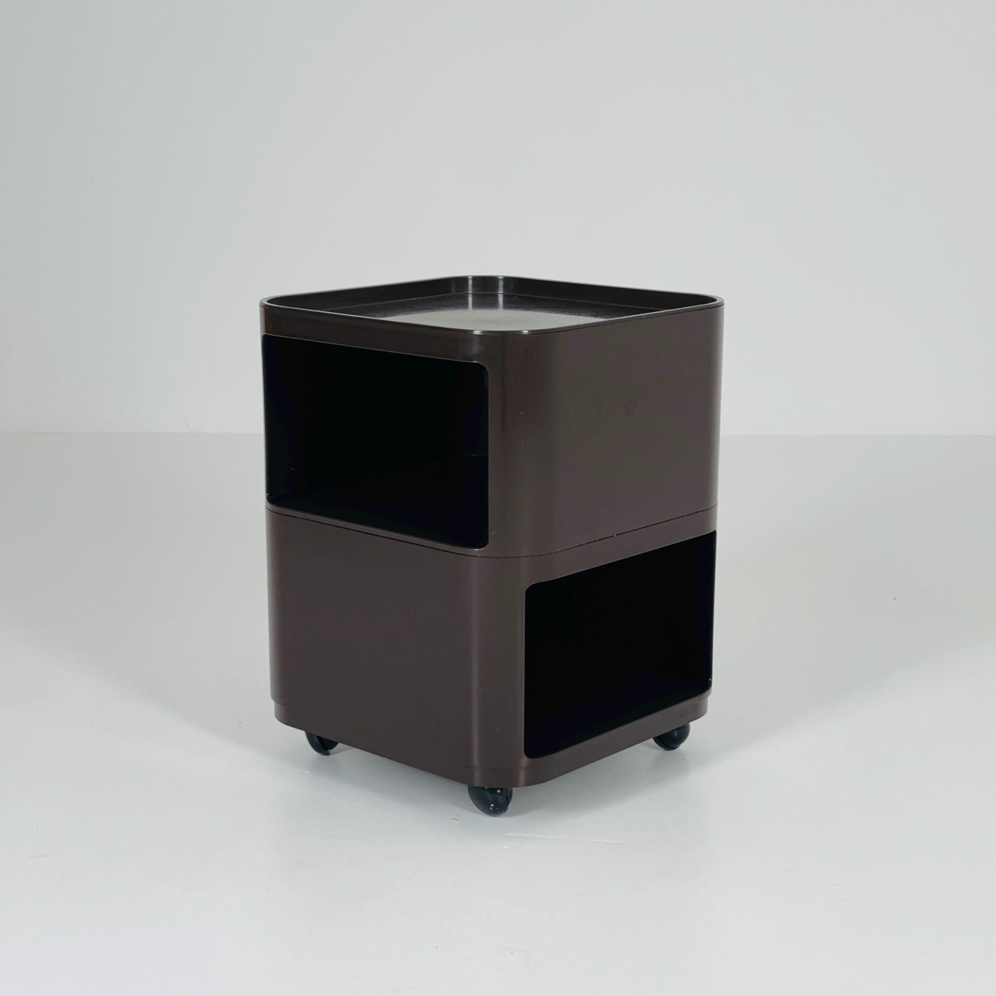Brown Componibili Square serving trolley by Anna Castelli for Kartell - Italy 1960s model 4970