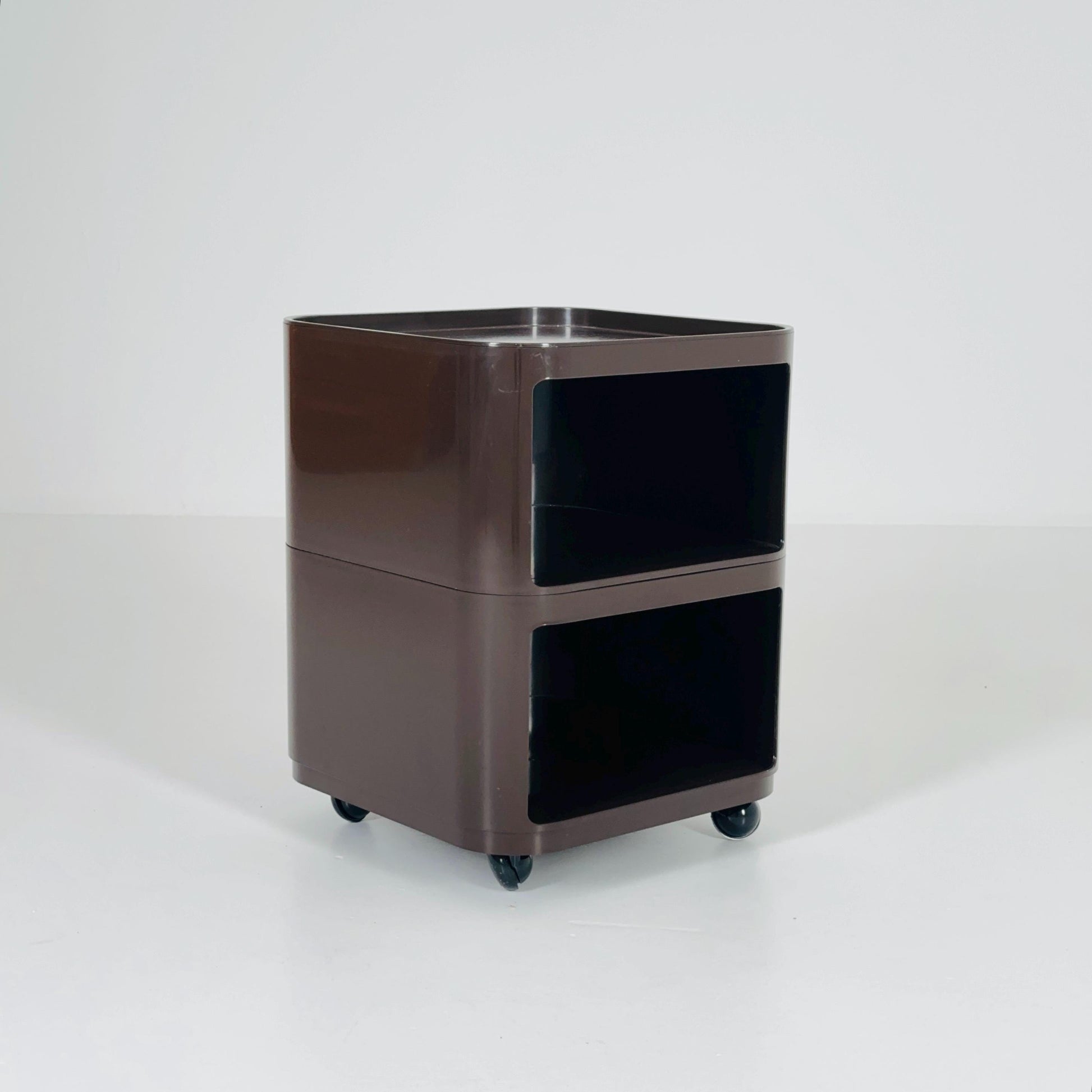 Brown Componibili Square serving trolley by Anna Castelli for Kartell - Italy 1960s model 4970