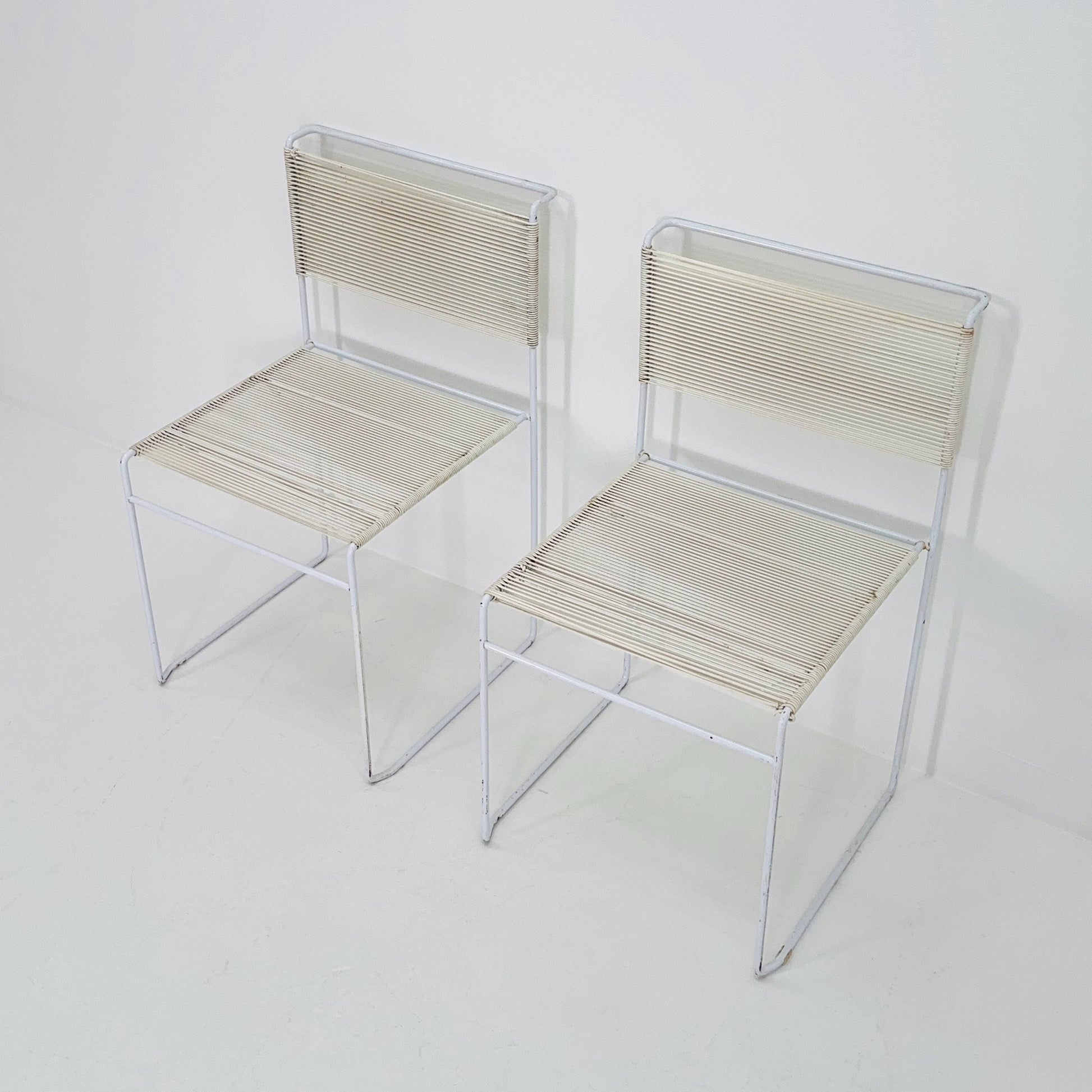 Set of 2 Giandomenico Belotti “Spaghetti” Chairs for Fly Line, Italy, 1970s