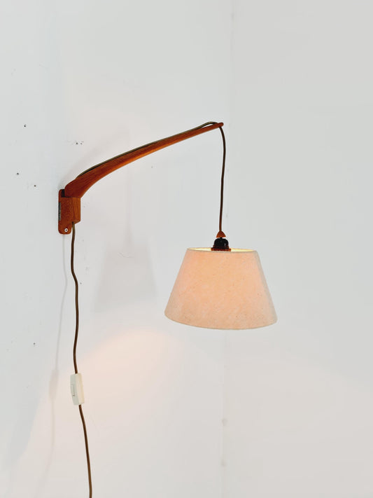 Swidish Oak wall Lamp By Luxus Vittsiö 1960s