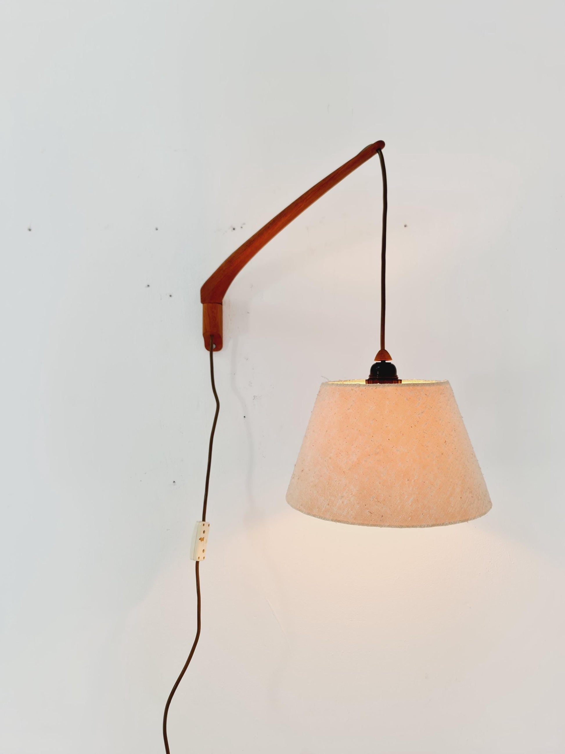 Swidish Oak wall Lamp By Luxus Vittsiö 1960s