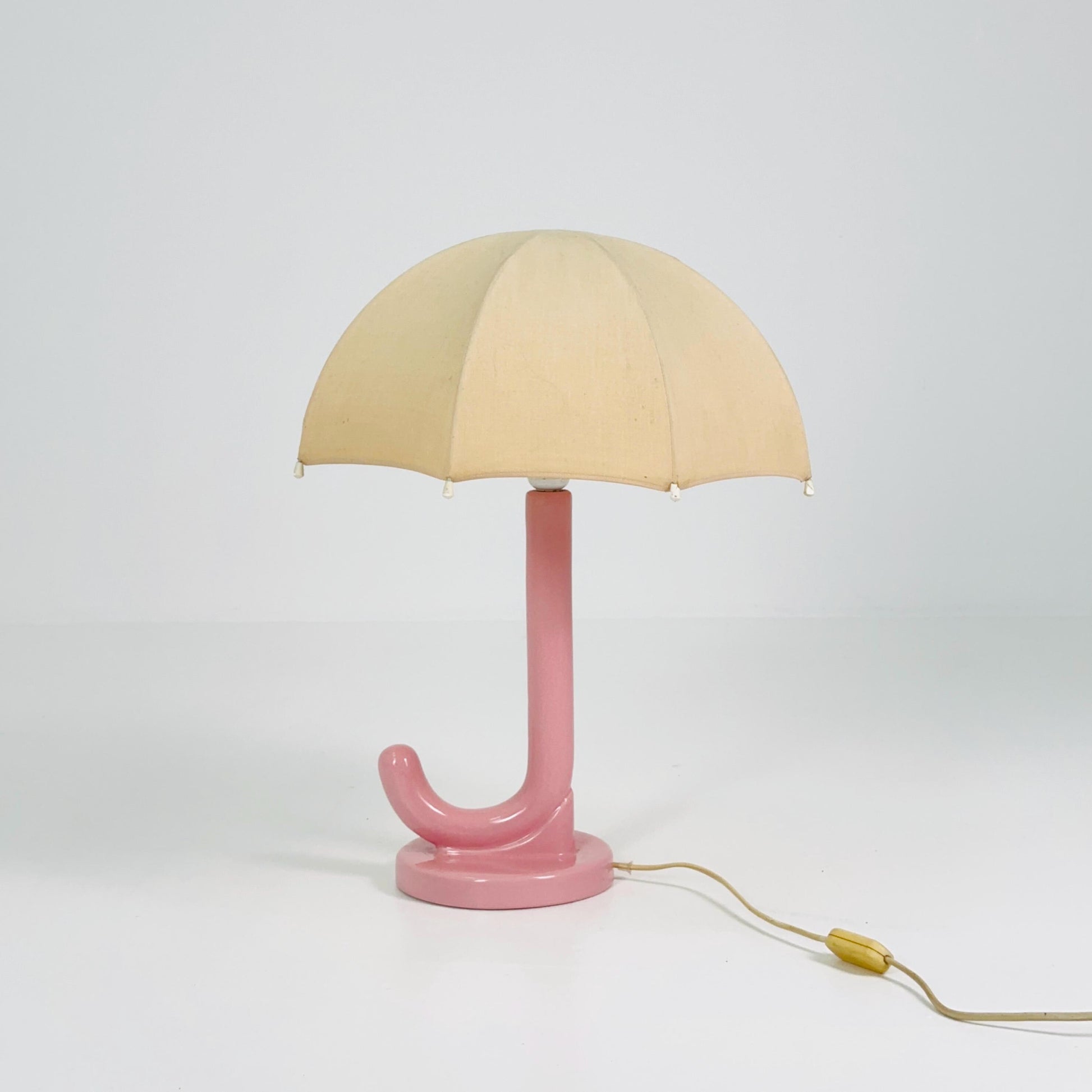 Mid century pink umbrella table lamp Germany 1990s