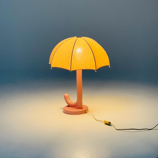 Mid century pink umbrella table lamp Germany 1990s