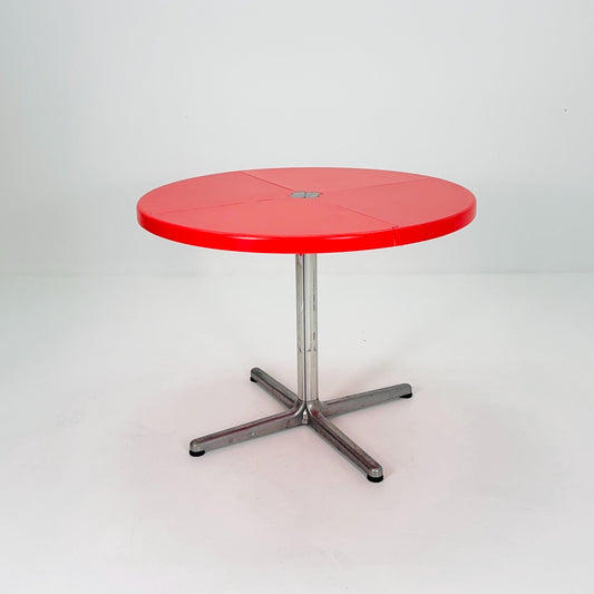 Mid century Italian Plano Folding Red Table by Giancarlo Piretti, 1970s
