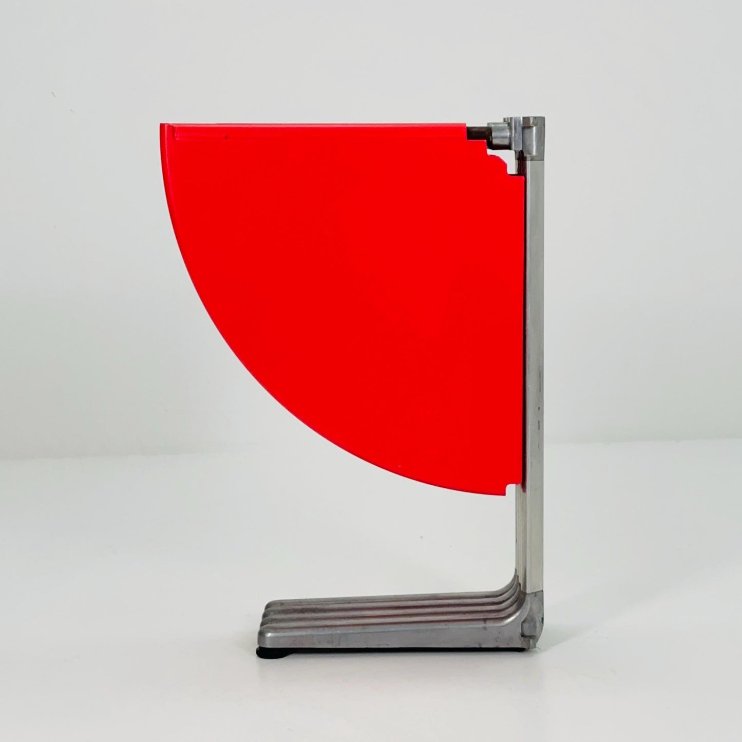 Mid century Italian Plano Folding Red Table and 4 chairs by Giancarlo Piretti, 1970s