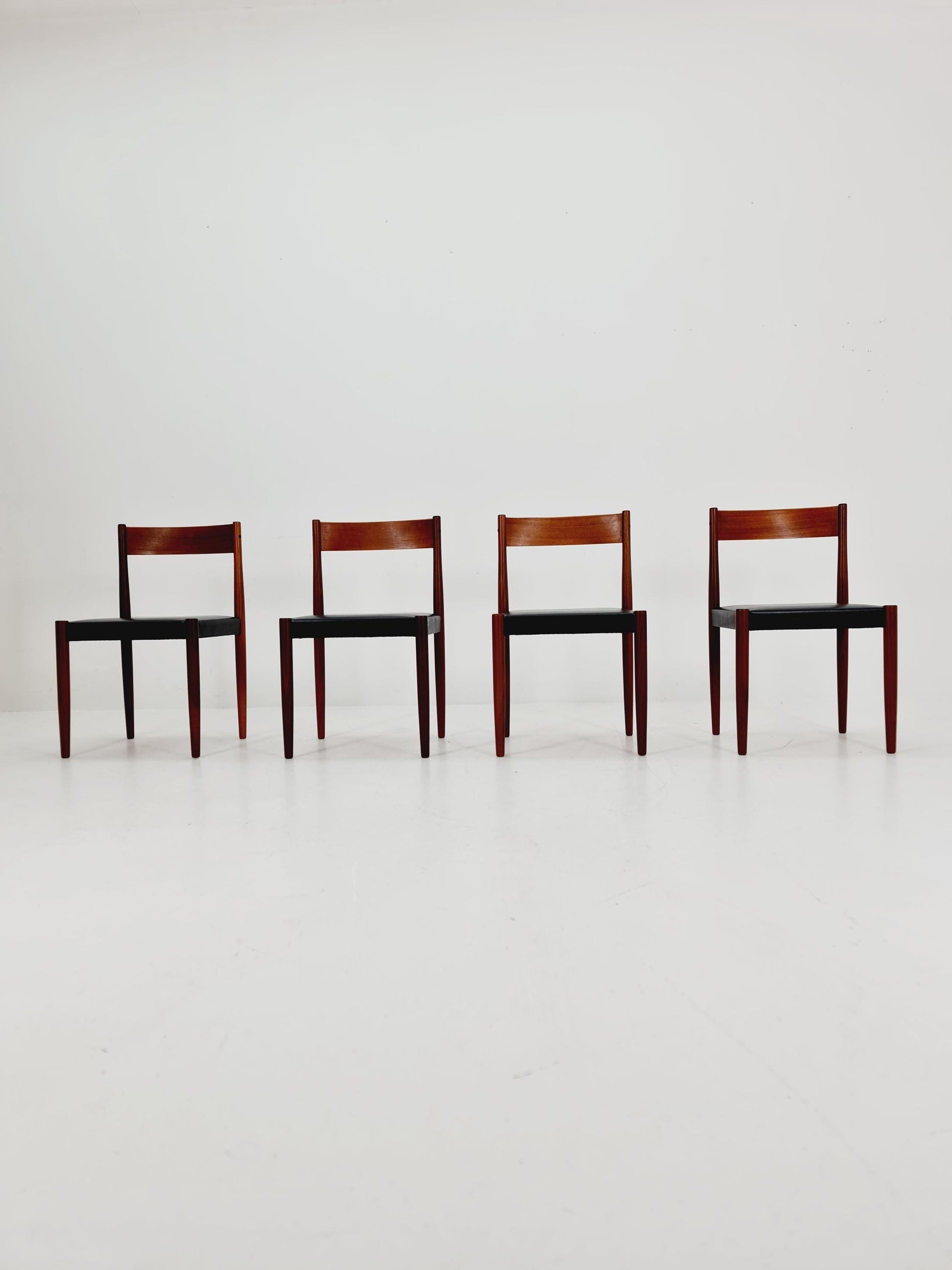 Danish Modern Teak Chairs Design by Niels Möller for Frem Rojle, 1960s, set of 4